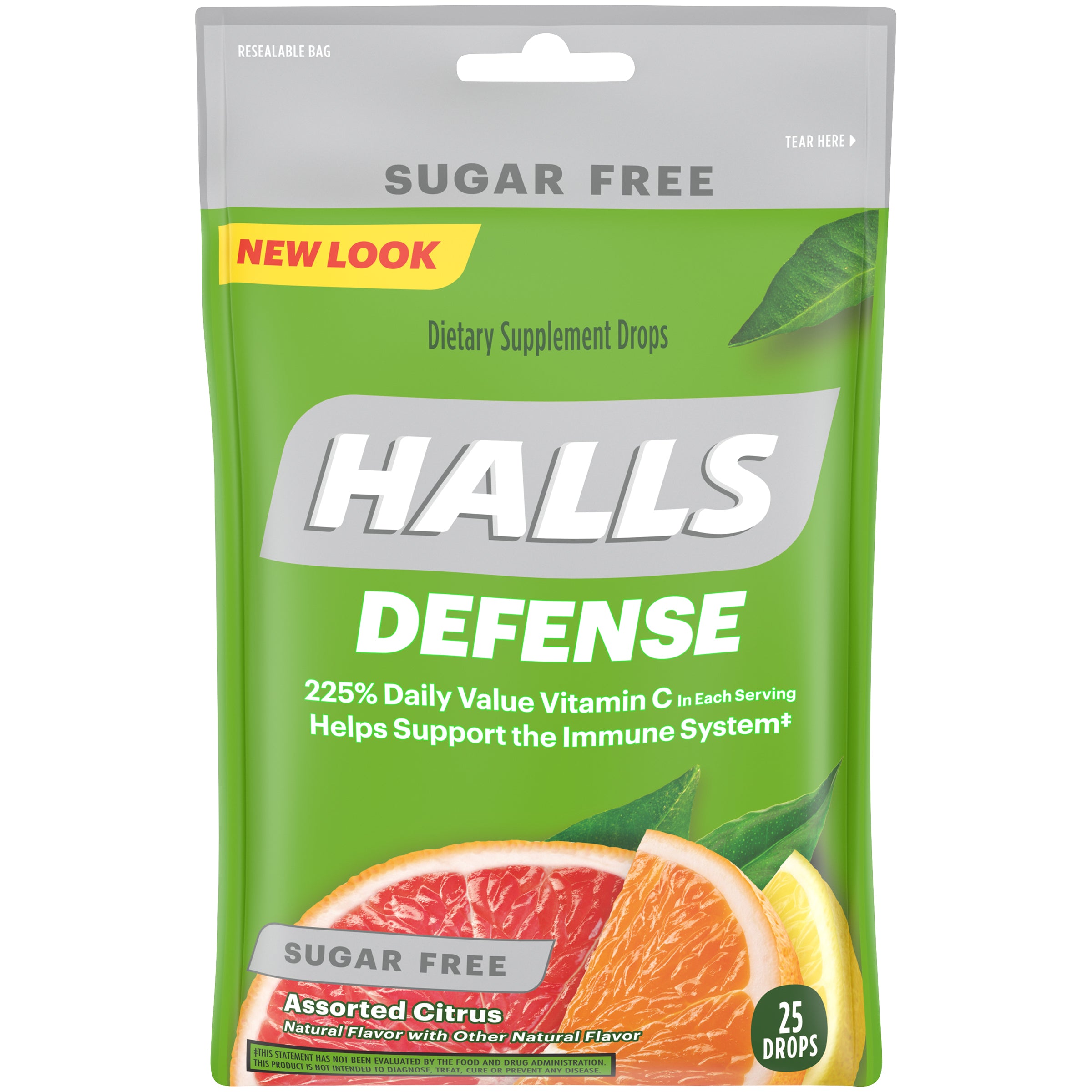 Mondelez Z_Special Order Halls Bags Defense Sugar Free Vit-C Citrus 25 Piece(s) 4/12ct 25Piece(s)