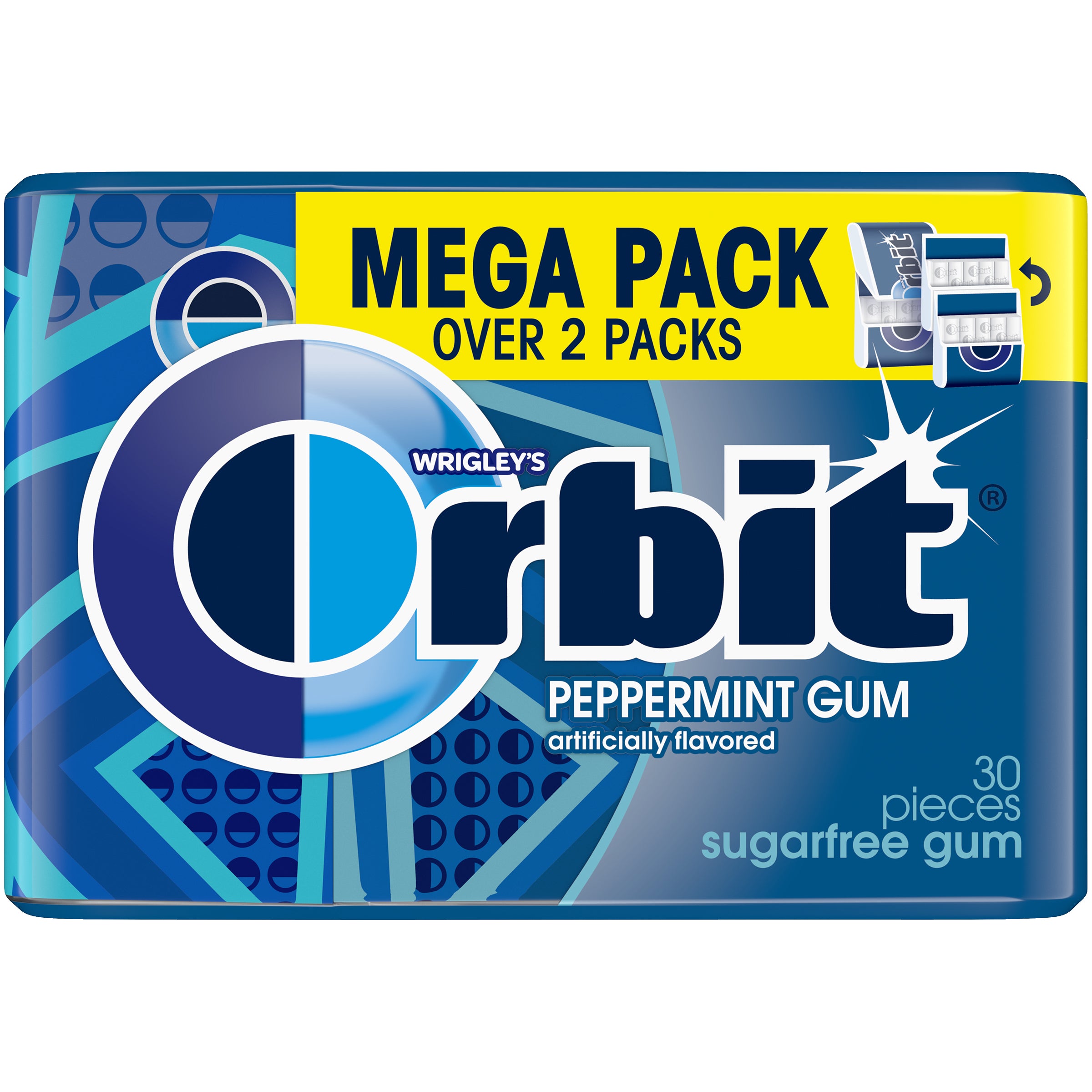 Wrigley's Mega Pack 30 Stick Orbit Peppermint 8/6ct