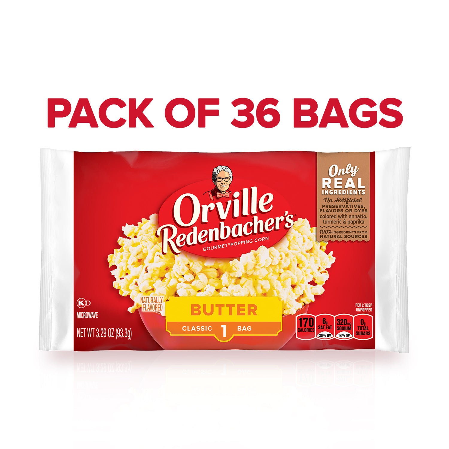 Orville Redenbacher Butter Microwave Popcorn 36ct 3.2oz