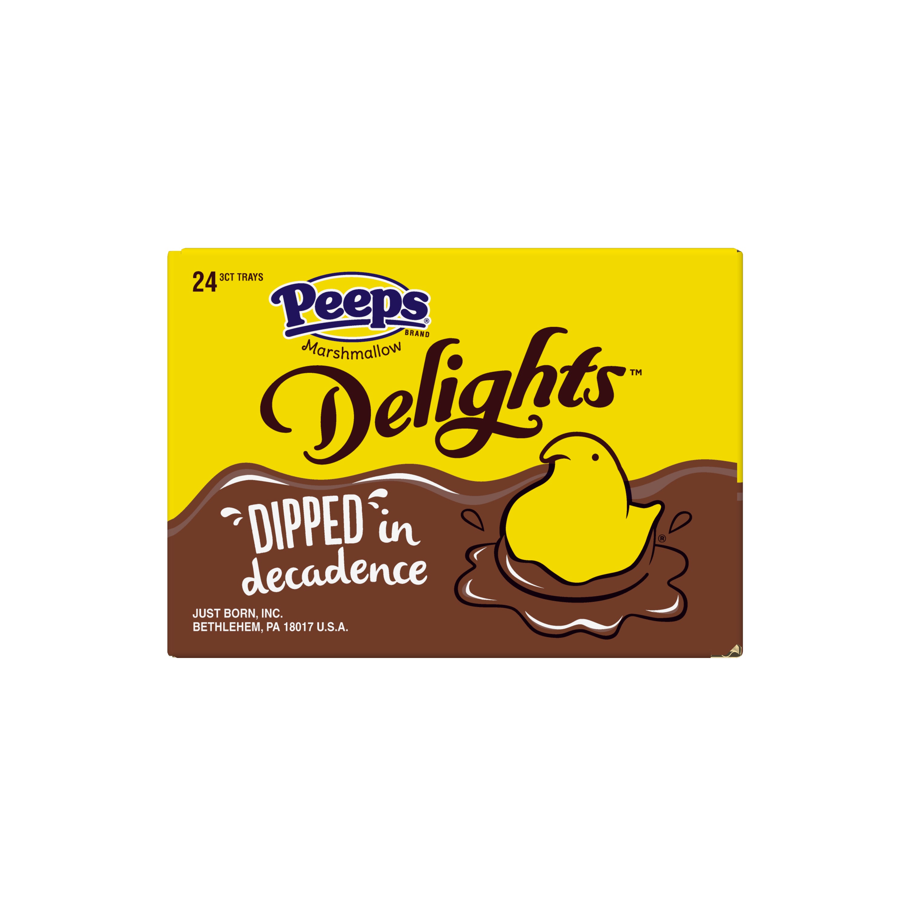 PEEPS¬Æ 3CT CHICKS S'MORES MILK CHOCOLATE DIPPED DELIGHTS 24CT CASE