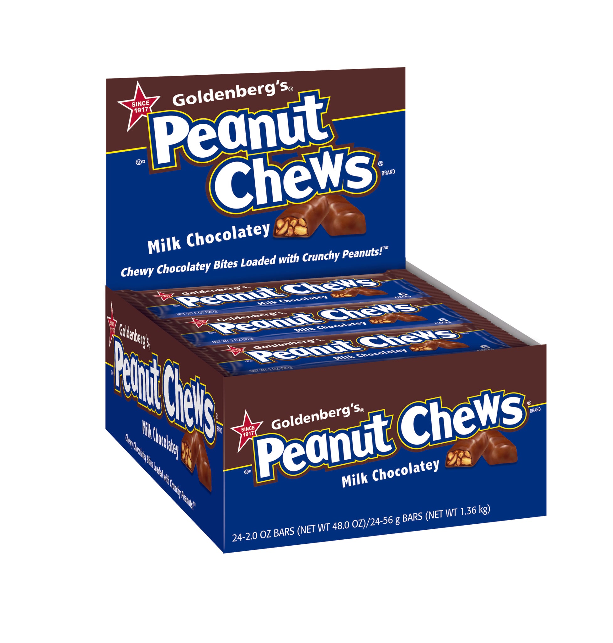 Just Born Count Goods Peanut Chews Milk Chocolatey 12/24ct 2oz