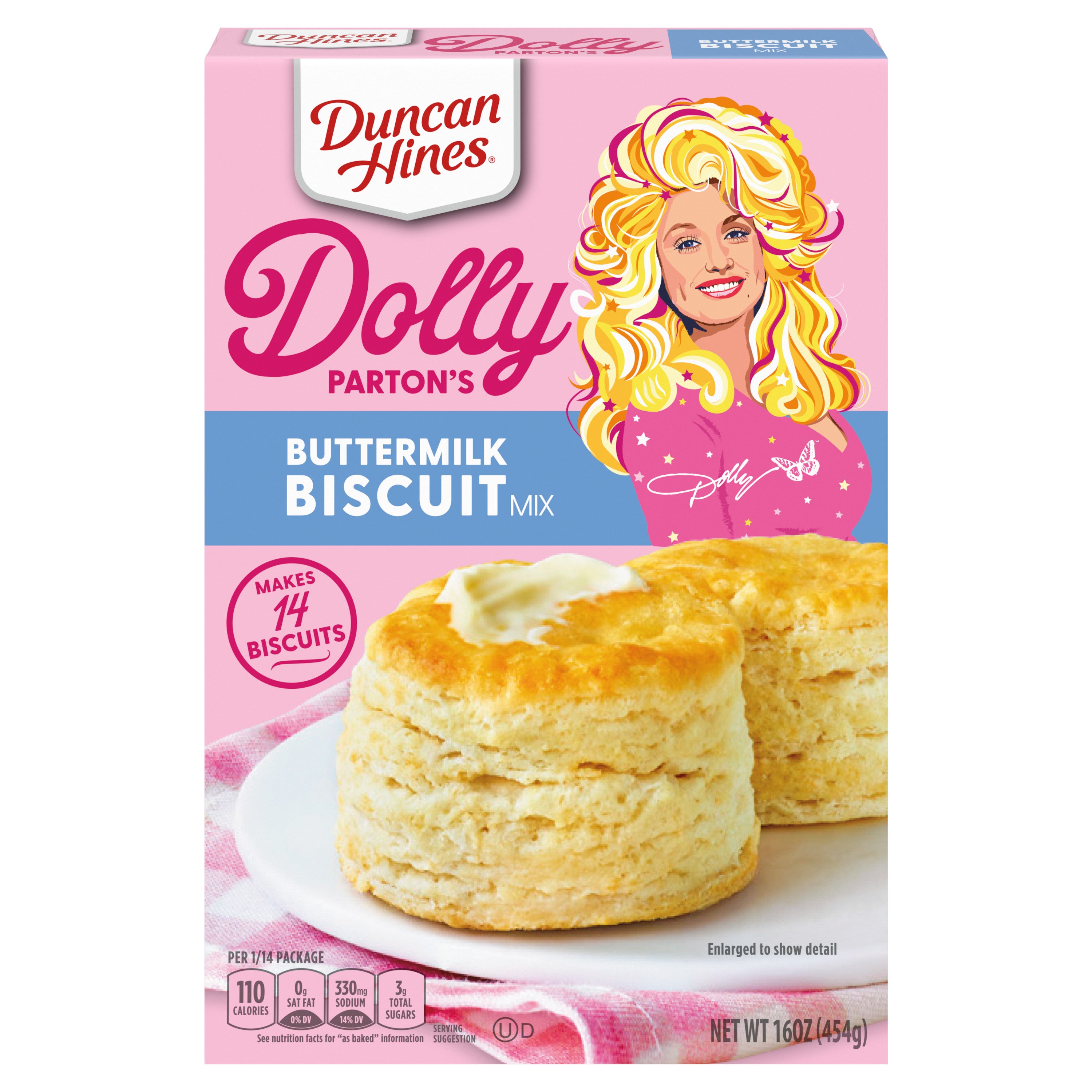 Duncan Hines Dolly P Southern Mix Btrmlk Biscuit 16oz 1/6ct