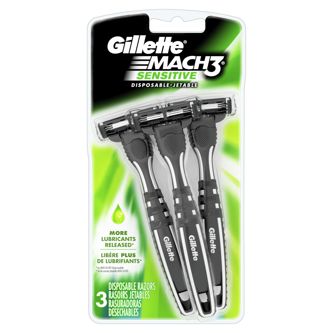 Gillette Mach3 Sensitive Men's Disposable Razor 3ct