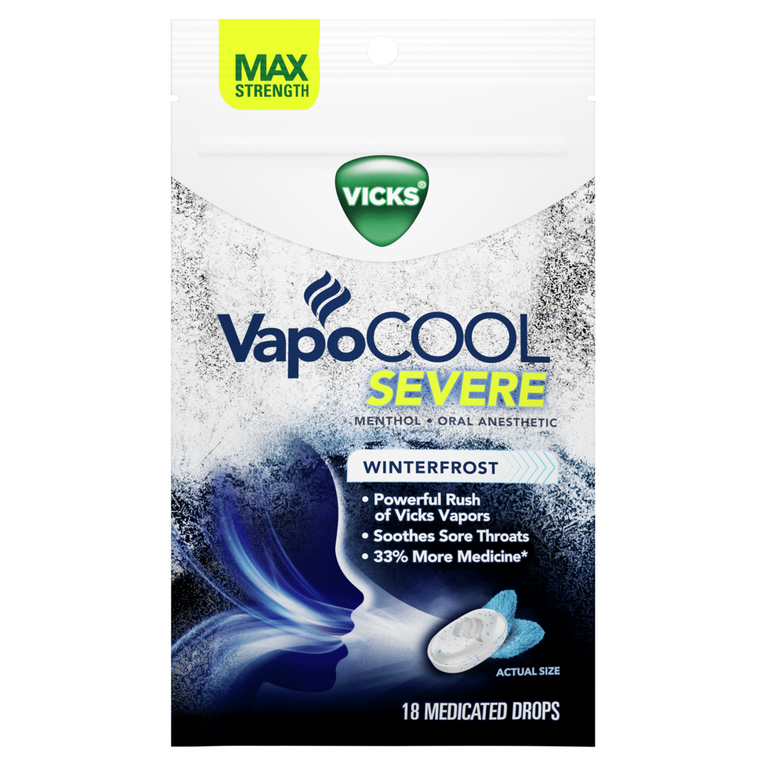 Vicks VapoCoolDrops SVR 18ct Winterfrost  1/12ct