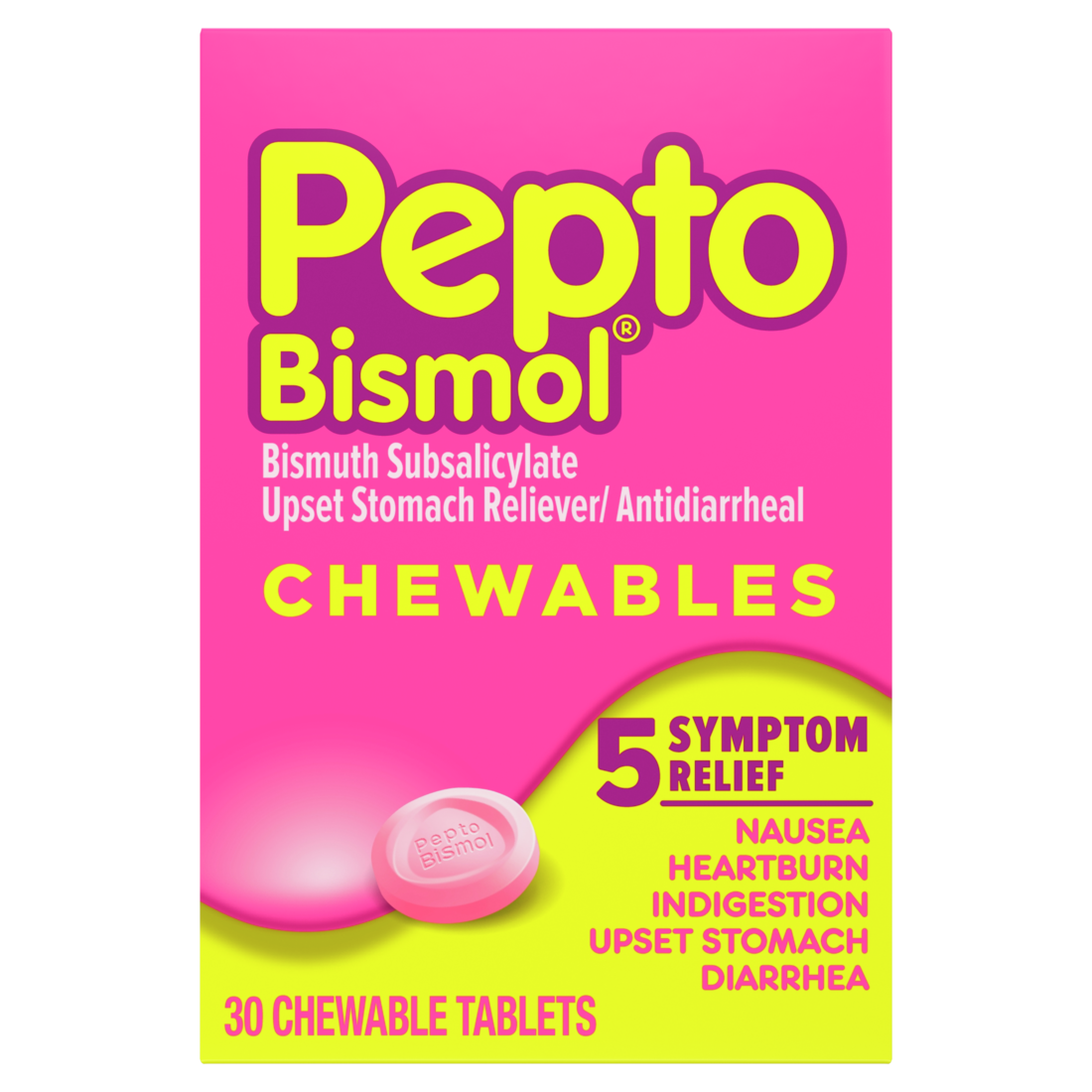 Pepto Bismol Chew Tab orig 30ct  4/6ct