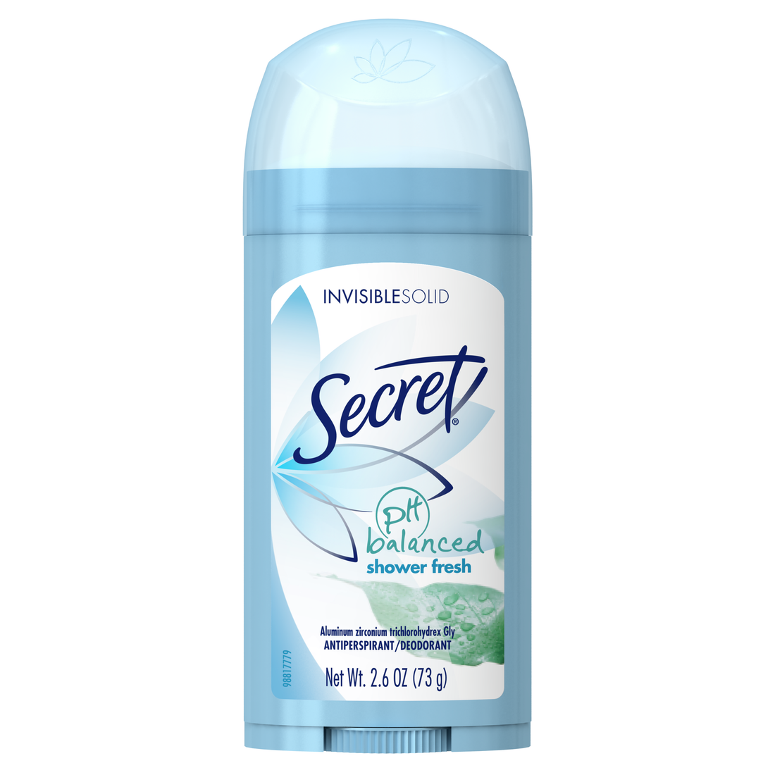 Secret Invisible Solid Shower Fresh 2.6oz 2/6ct