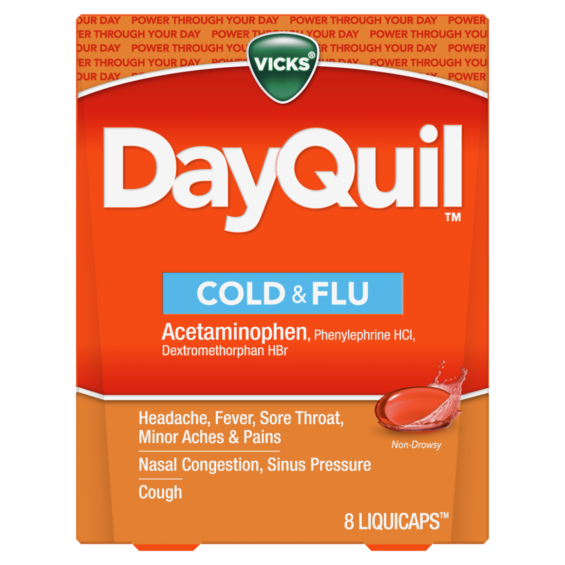 DayQuil COLD&FLU LIQCAP 8CT 4/6CT