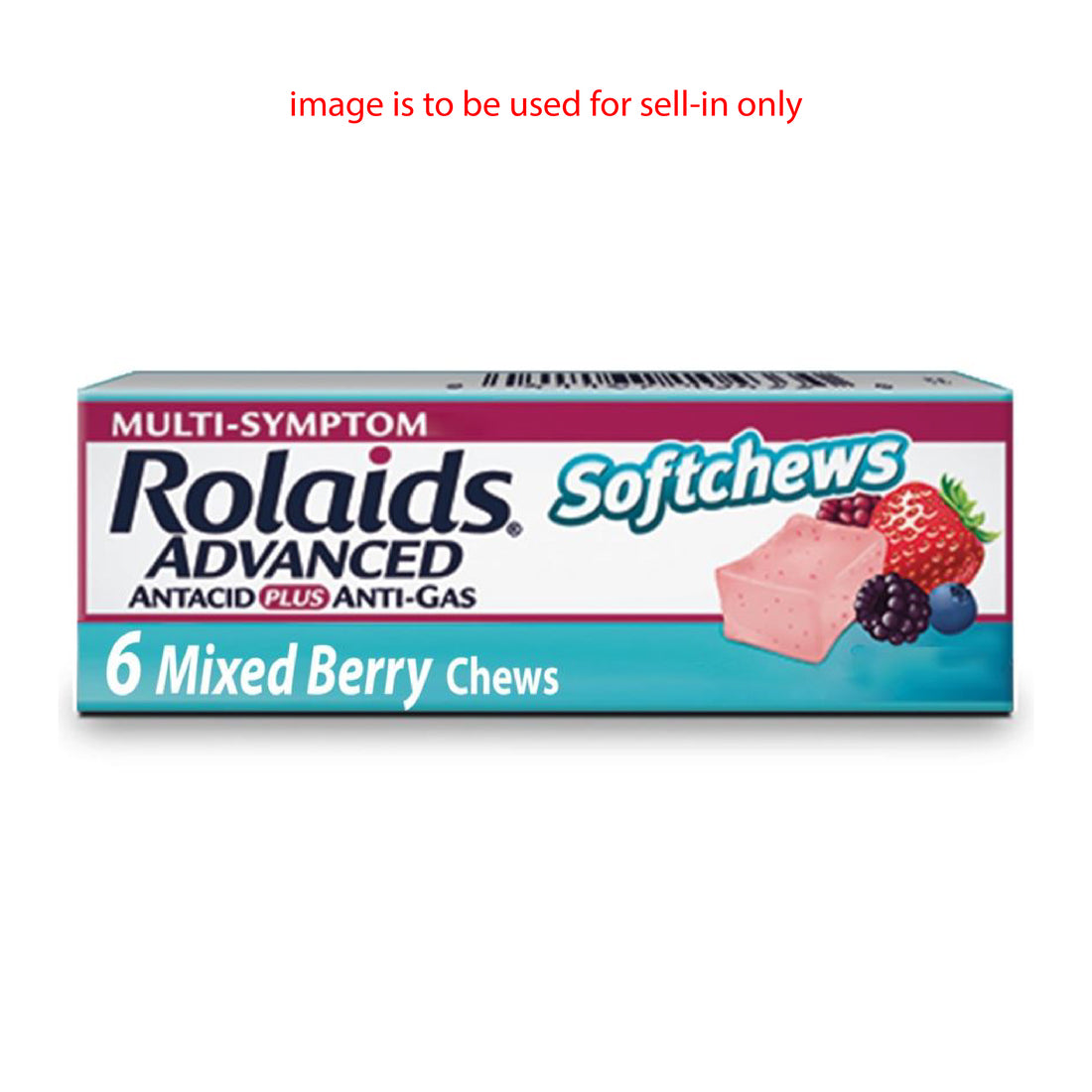 Rolaids M-Symt Advanced Softchews Berry 6pc 24/12ct