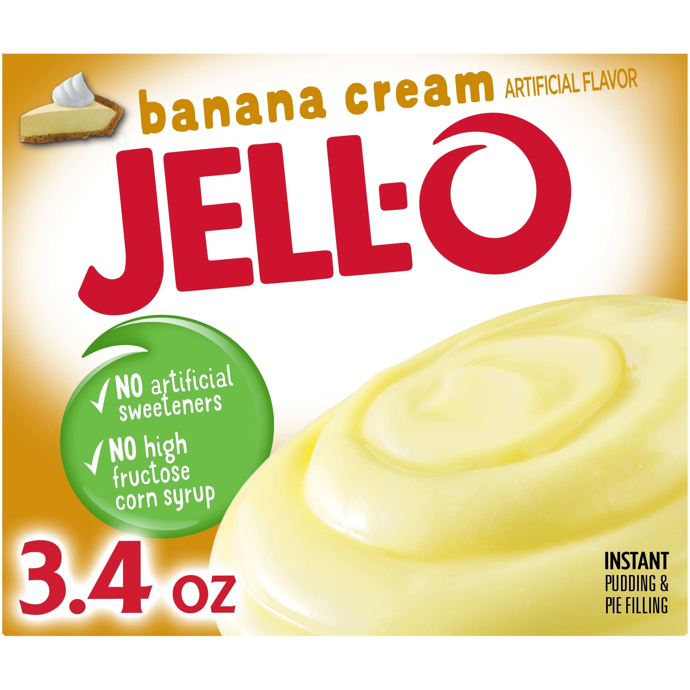 Kraft Grocery Jell-O Instant Pudding Banana Cream 24ct 3.4oz