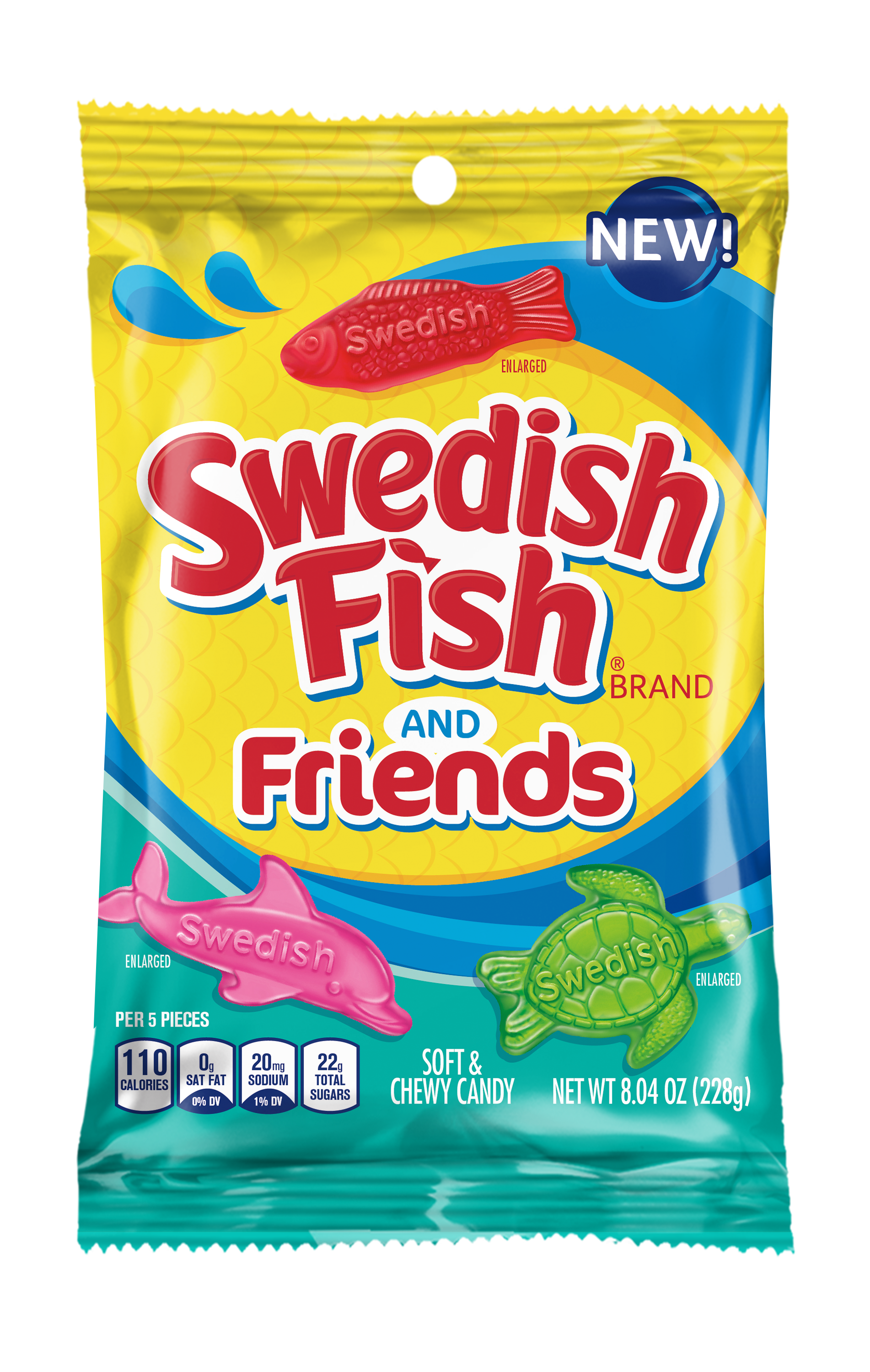 Swedish Fish&Friends 8.04oz  PEG BAG 12