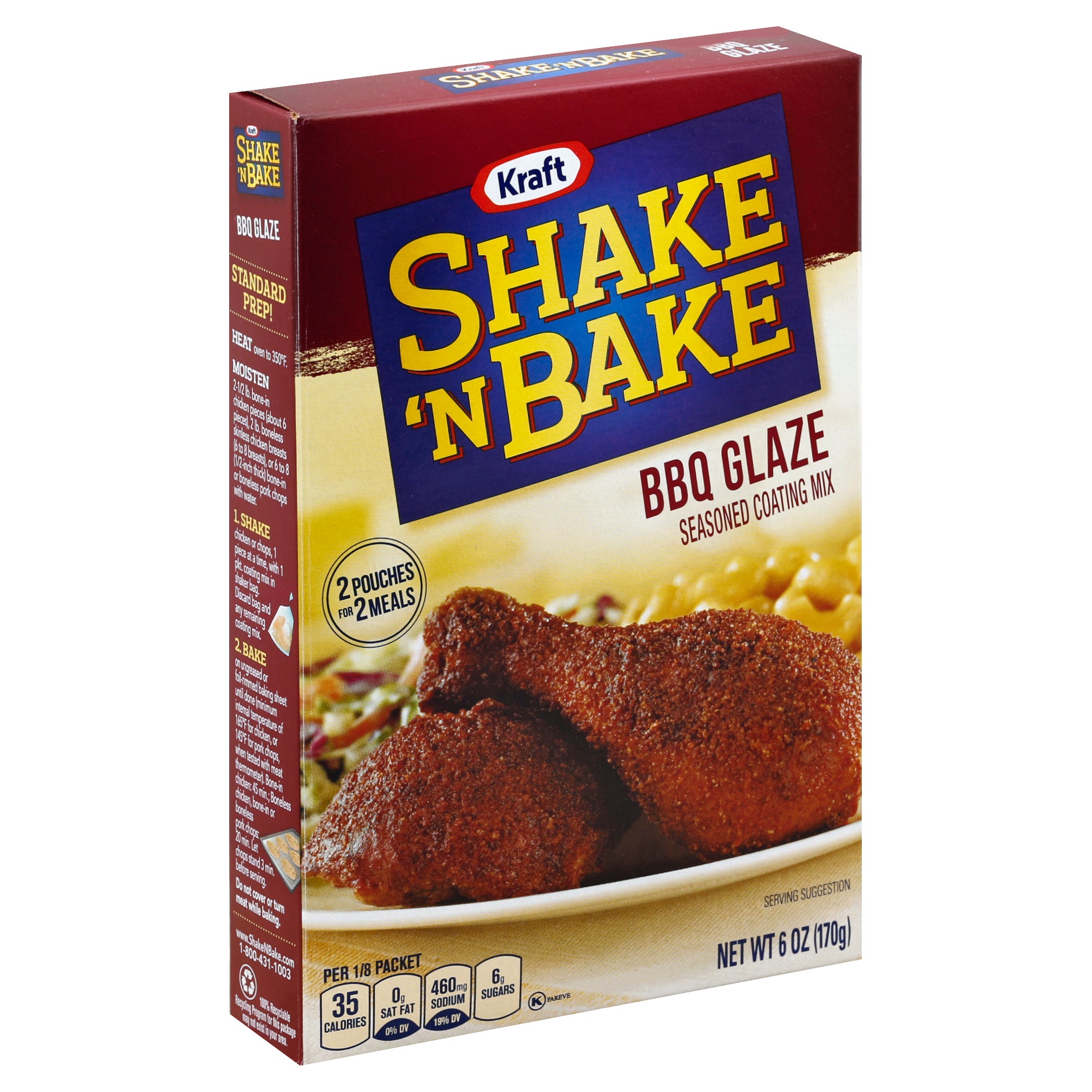 Kraft Grocery Shake N Bake BBQ Glaze 8ct 6oz