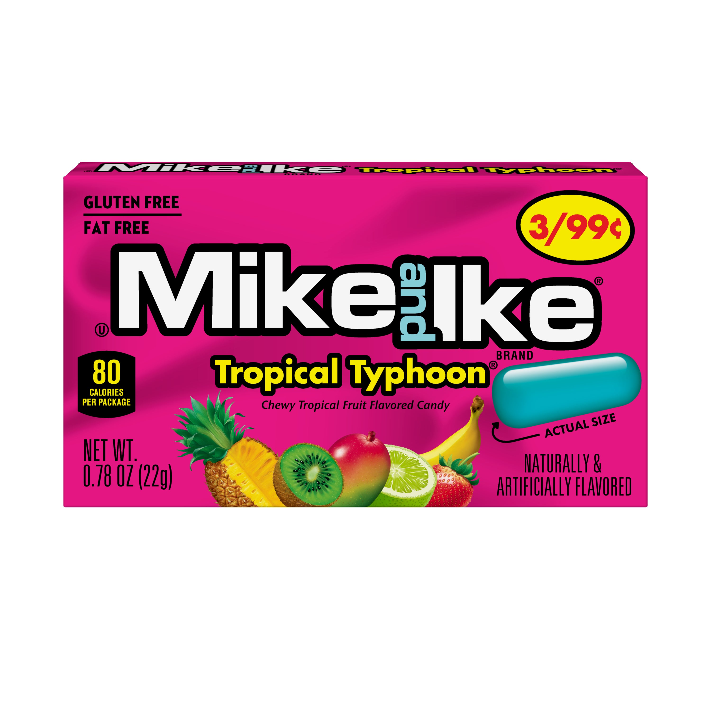 Mike & Ike Chgmkr PP 3/$.99 Trop Typhoon .78oz 16/24ct