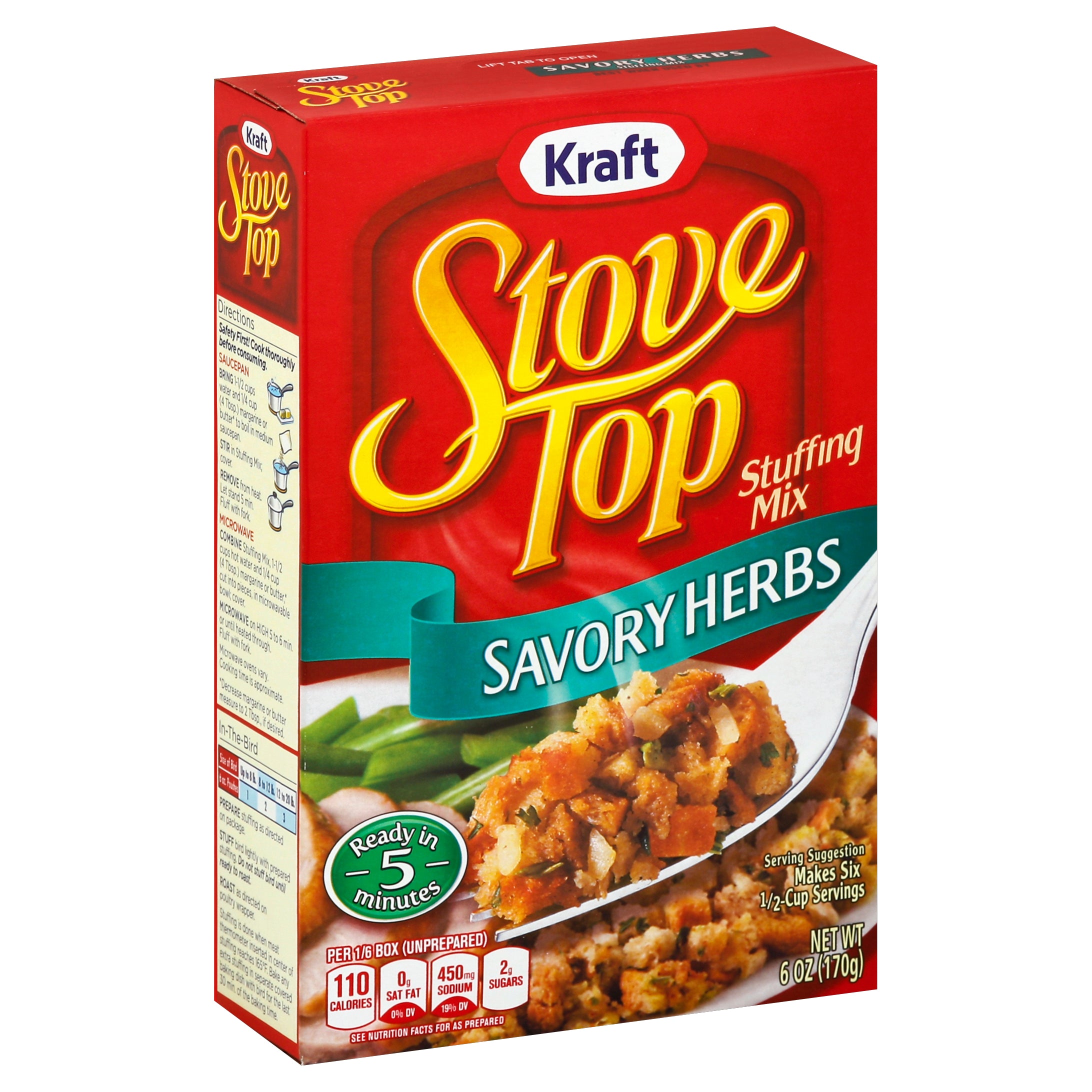 Kraft Stove Top Stuffing Mix Savory Herb 12ct 6oz