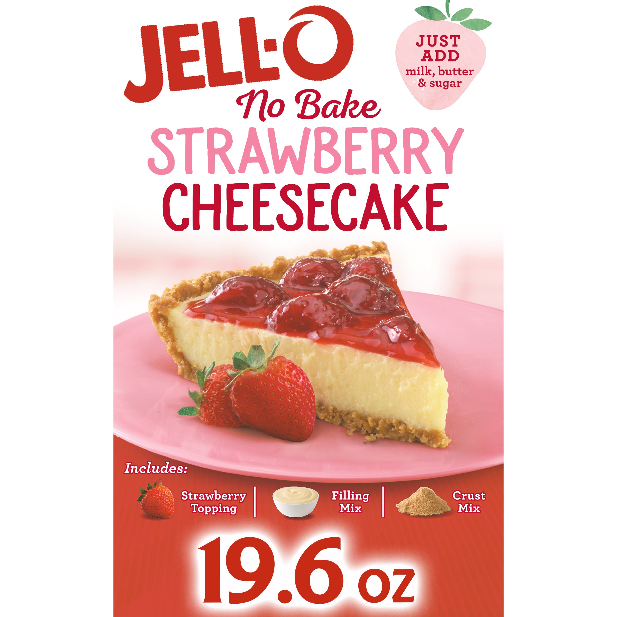 Kraft Jell-O No Bake Strawberry 6ct 19.6oz