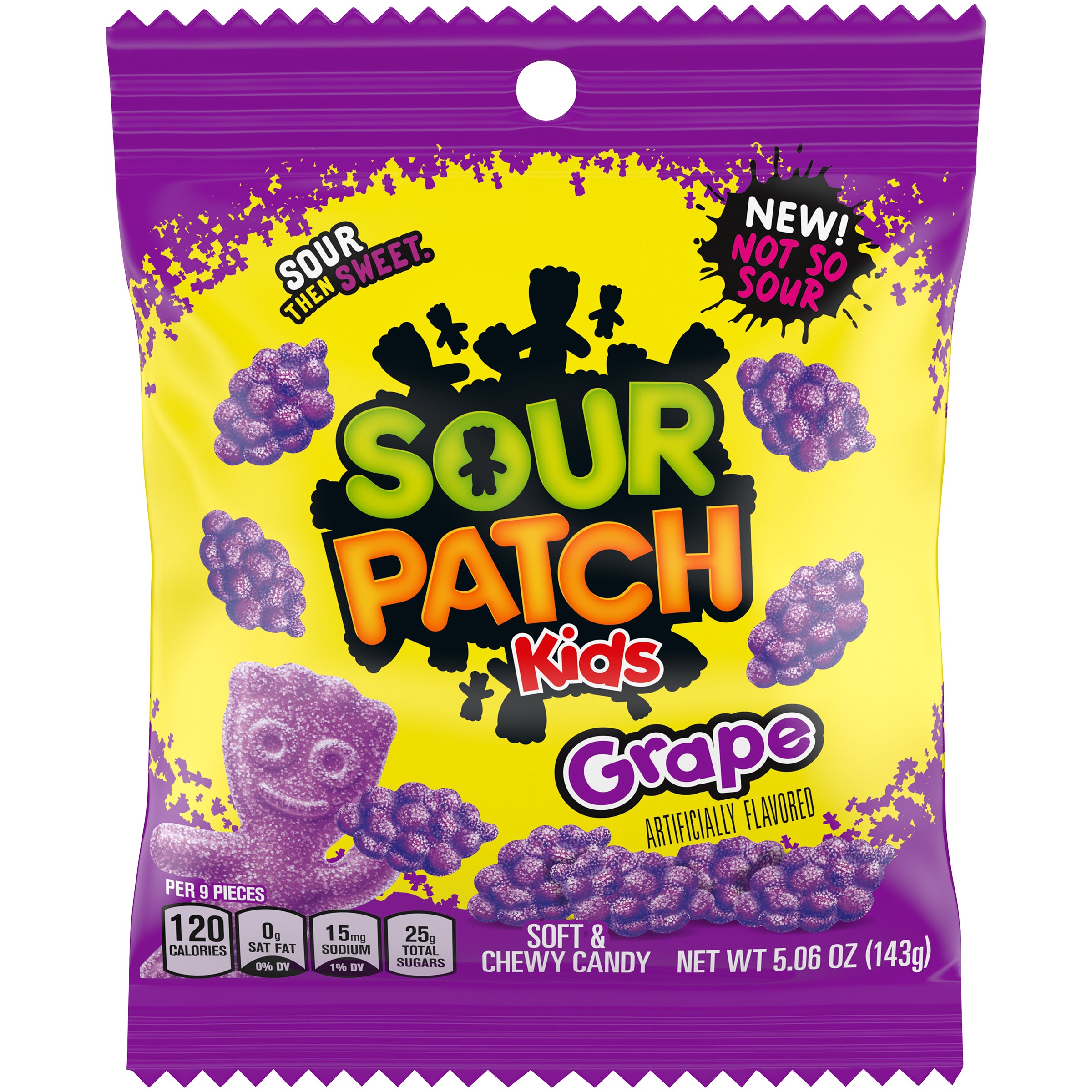 Sour Patch Kids GRAPE 5.06oz PEG BAG 12