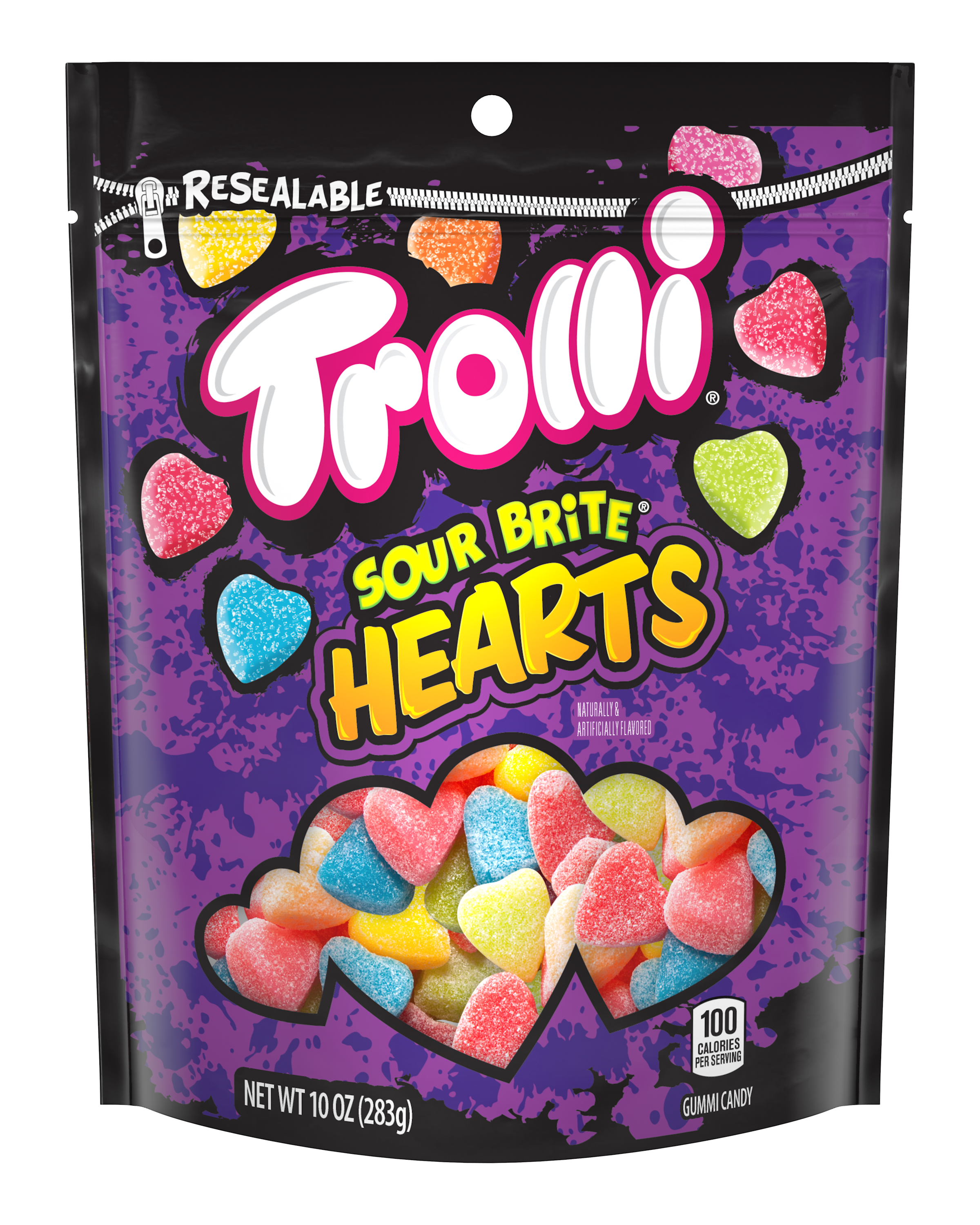 Trolli VAL Sour Brite Gummy Hearts 10oz 1/12ct