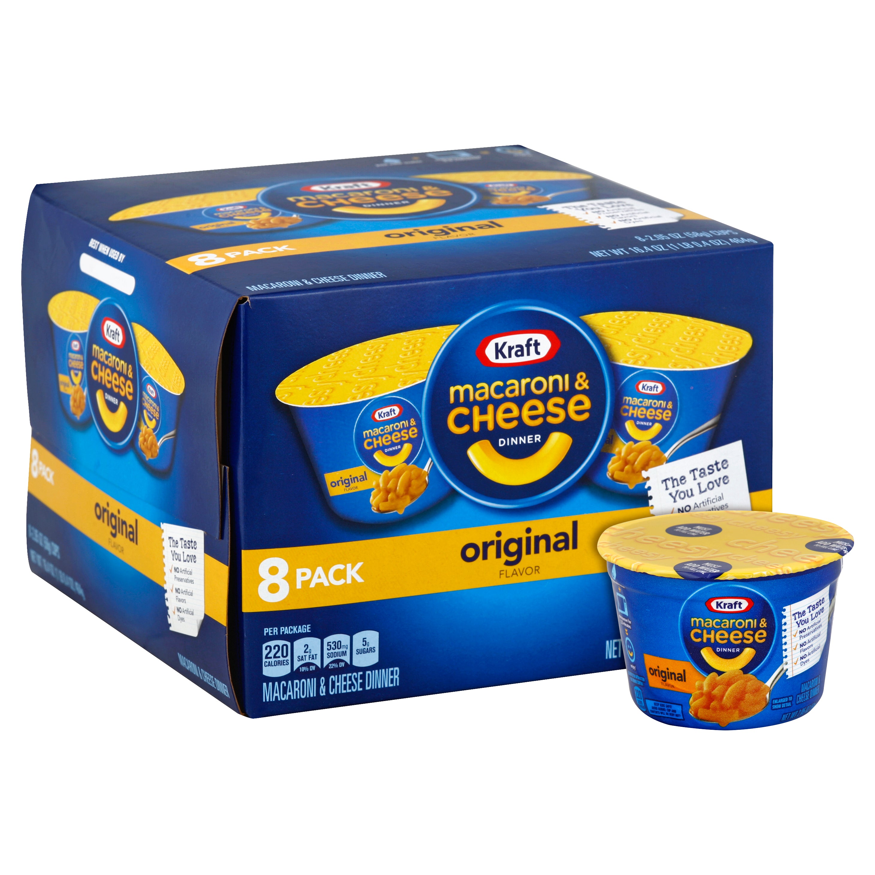 Kraft Grocery Easy Mac Cups Original 8ct 2.05oz