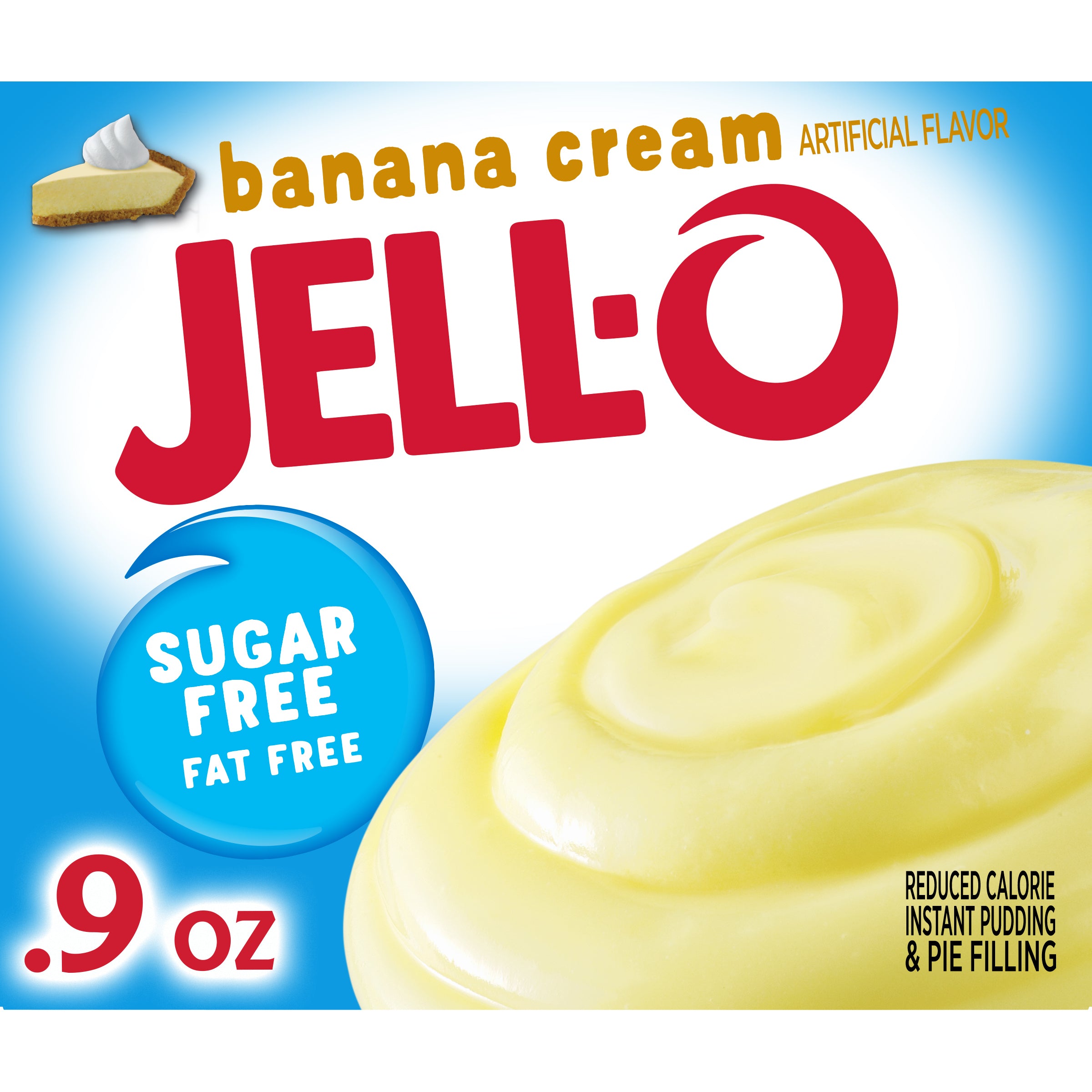 Kraft Grocery Jell-O Instant Pudding S/FF Banana 24ct .9oz