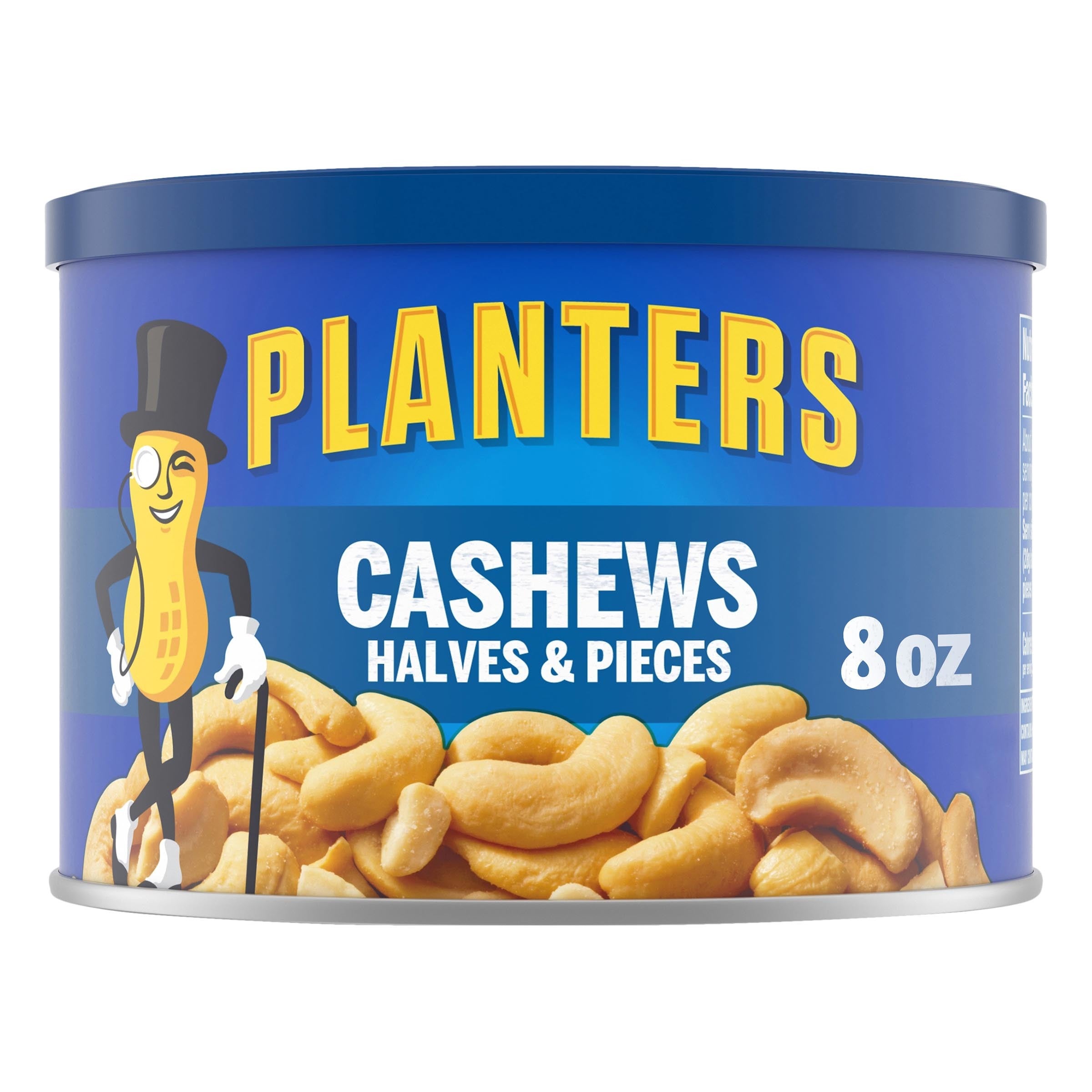 Planters Cashews Halves & Pieces Can 12ct 8oz