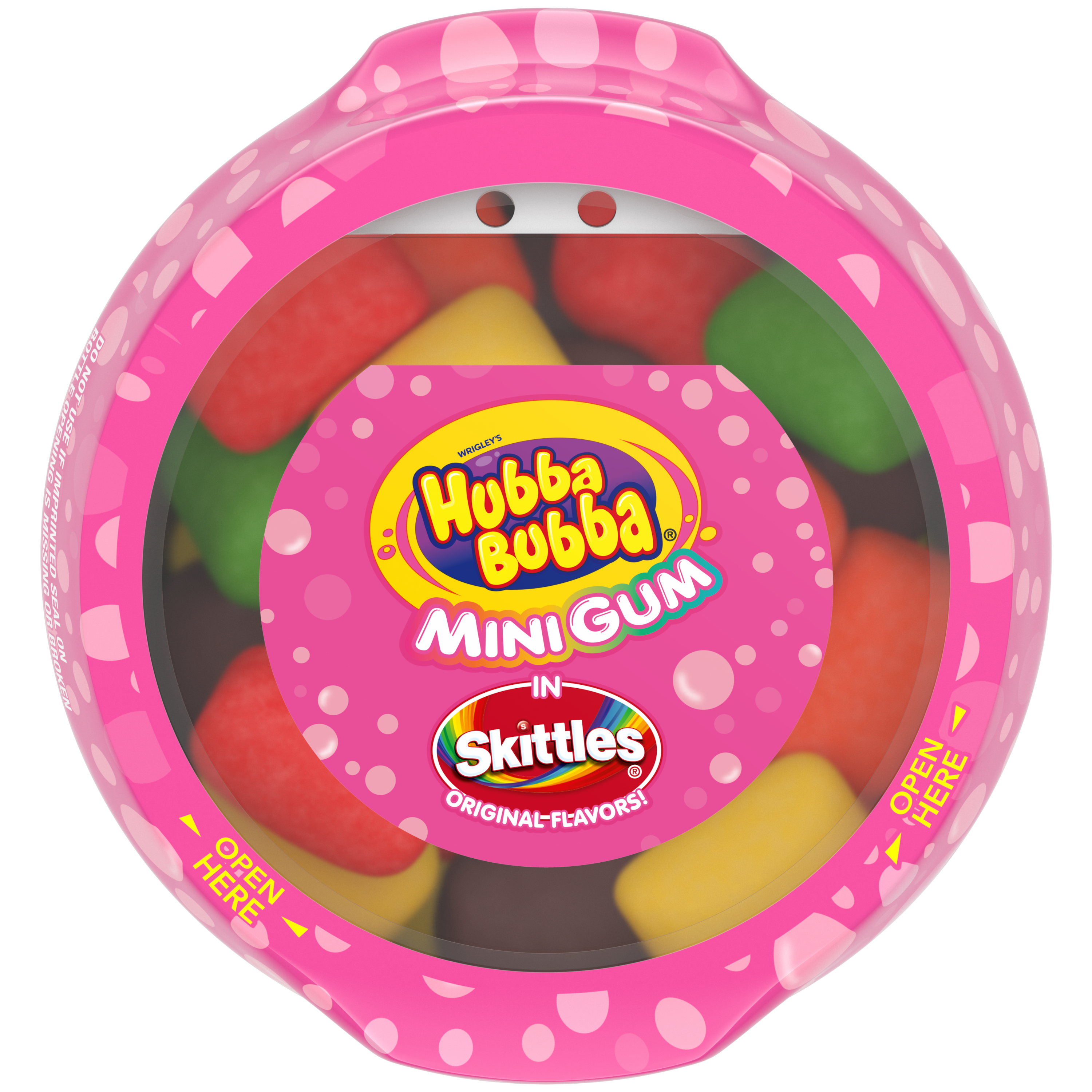 Hubba Bubba S.F. Skittles Gum Bottle 2.82oz(40pc) 4/4ct