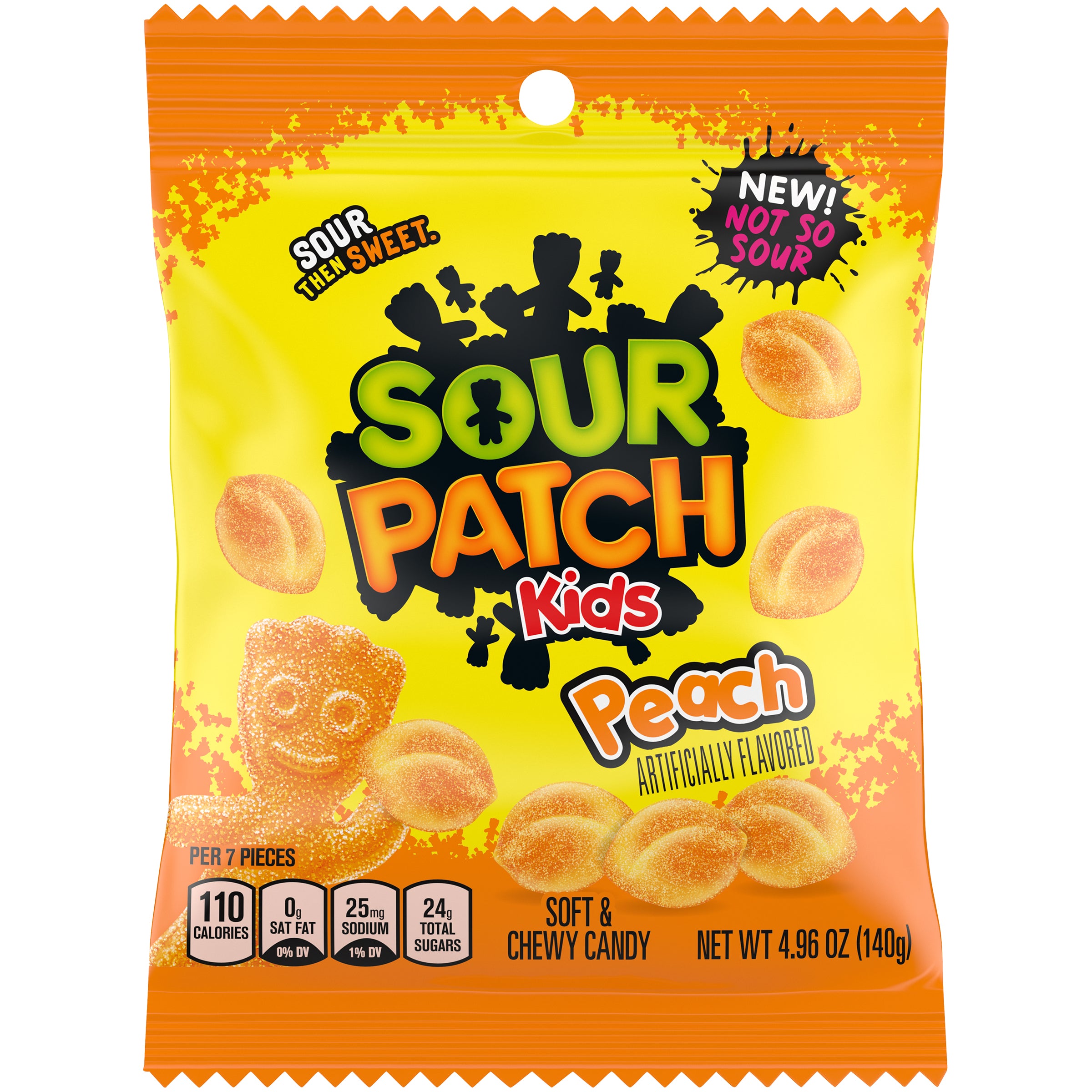 Sour Patch Kids  PEACH 4.96oz PEG BG 12 ct