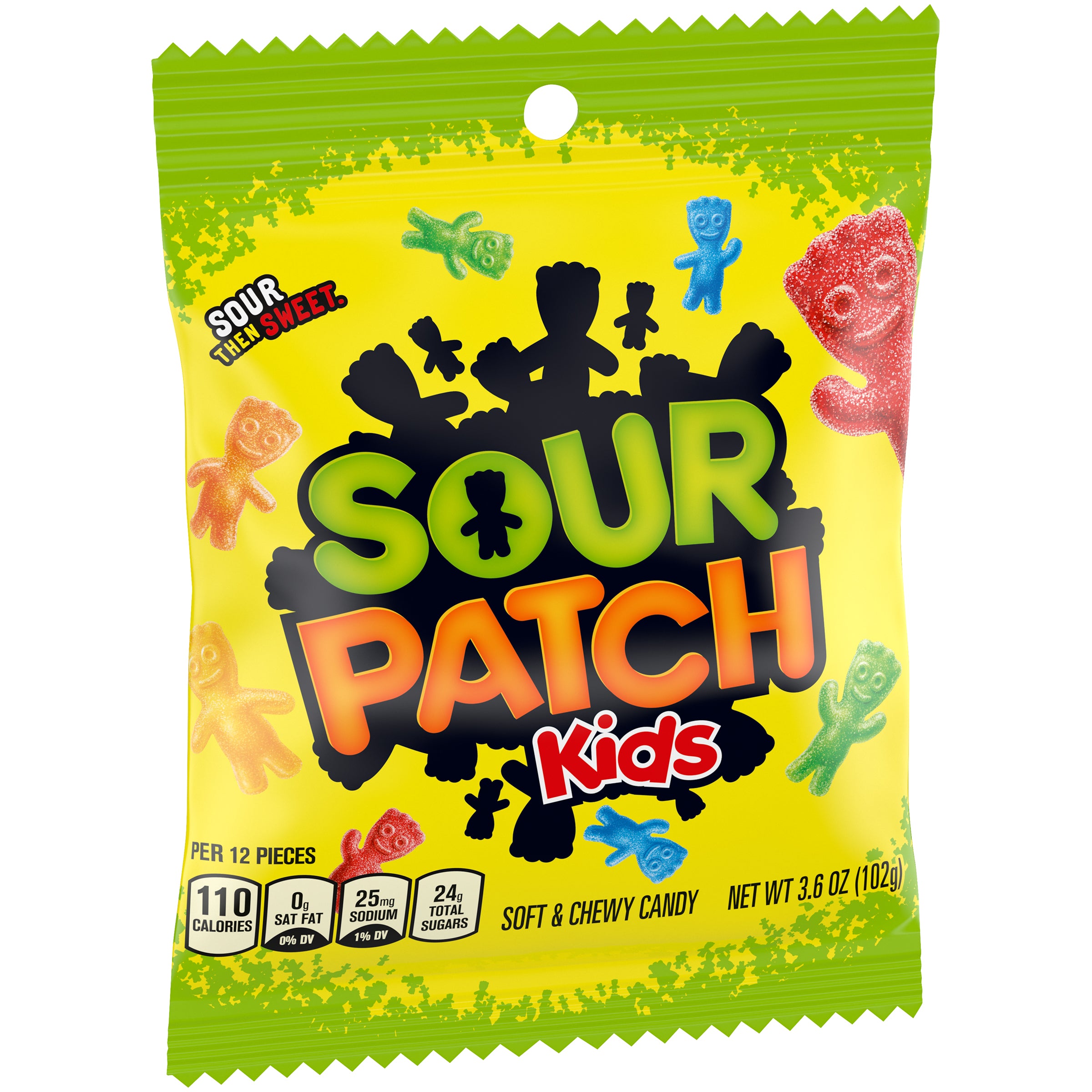 Sour Patch Kids SOUR Peg 3.6oz  12ct