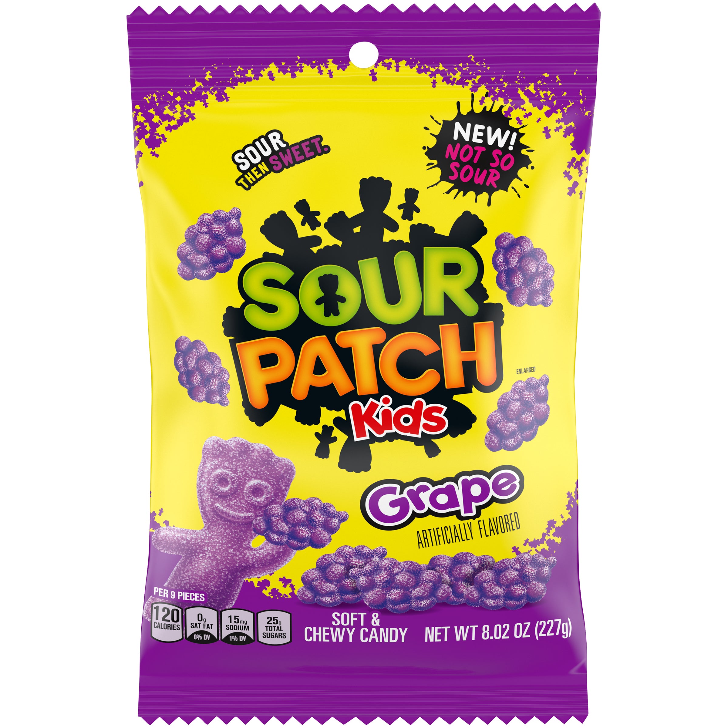 Sour Patch Kids GRAPE 8.02oz  PEG BAG 12