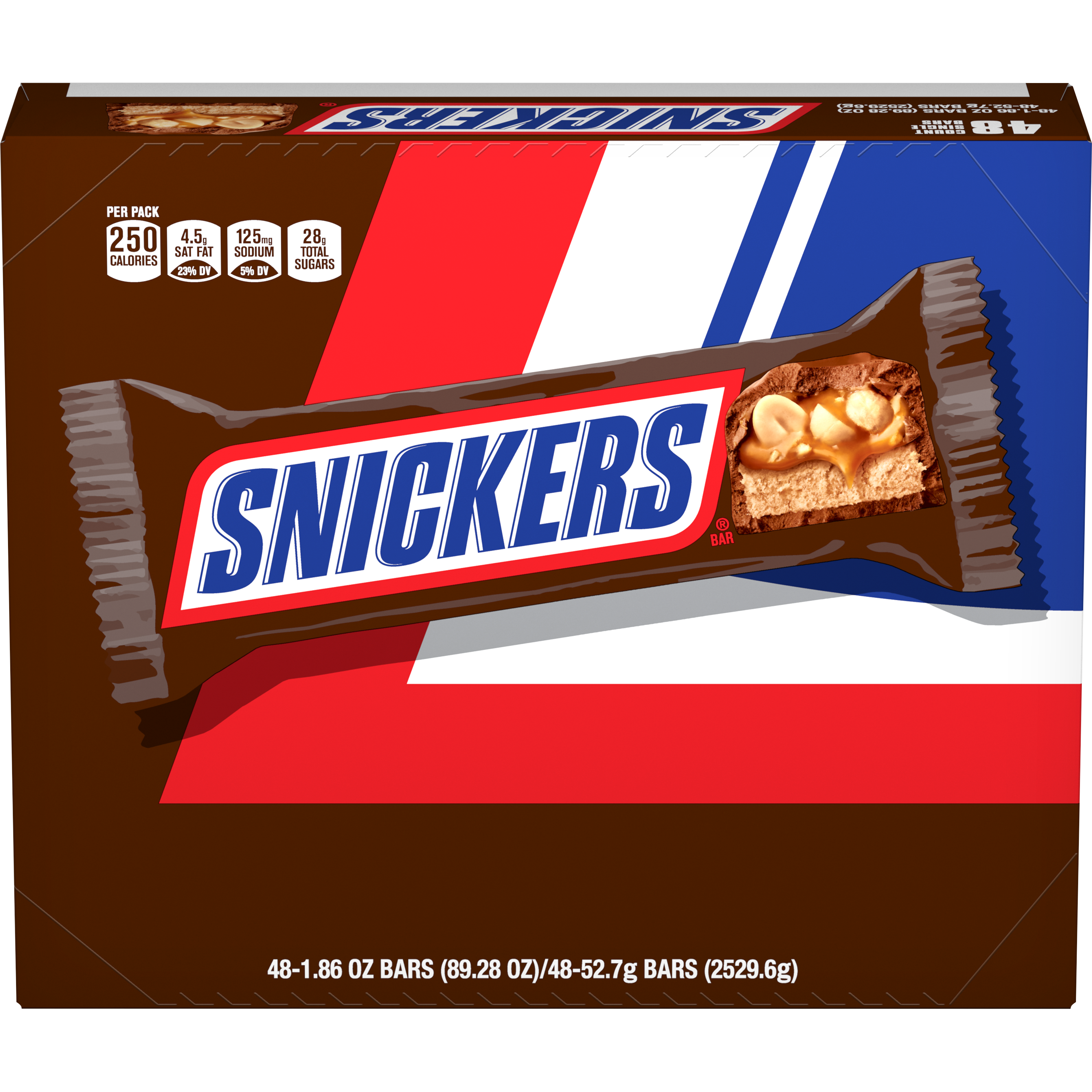 M&M Mars Singles Snickers 8/48ct 1.86oz