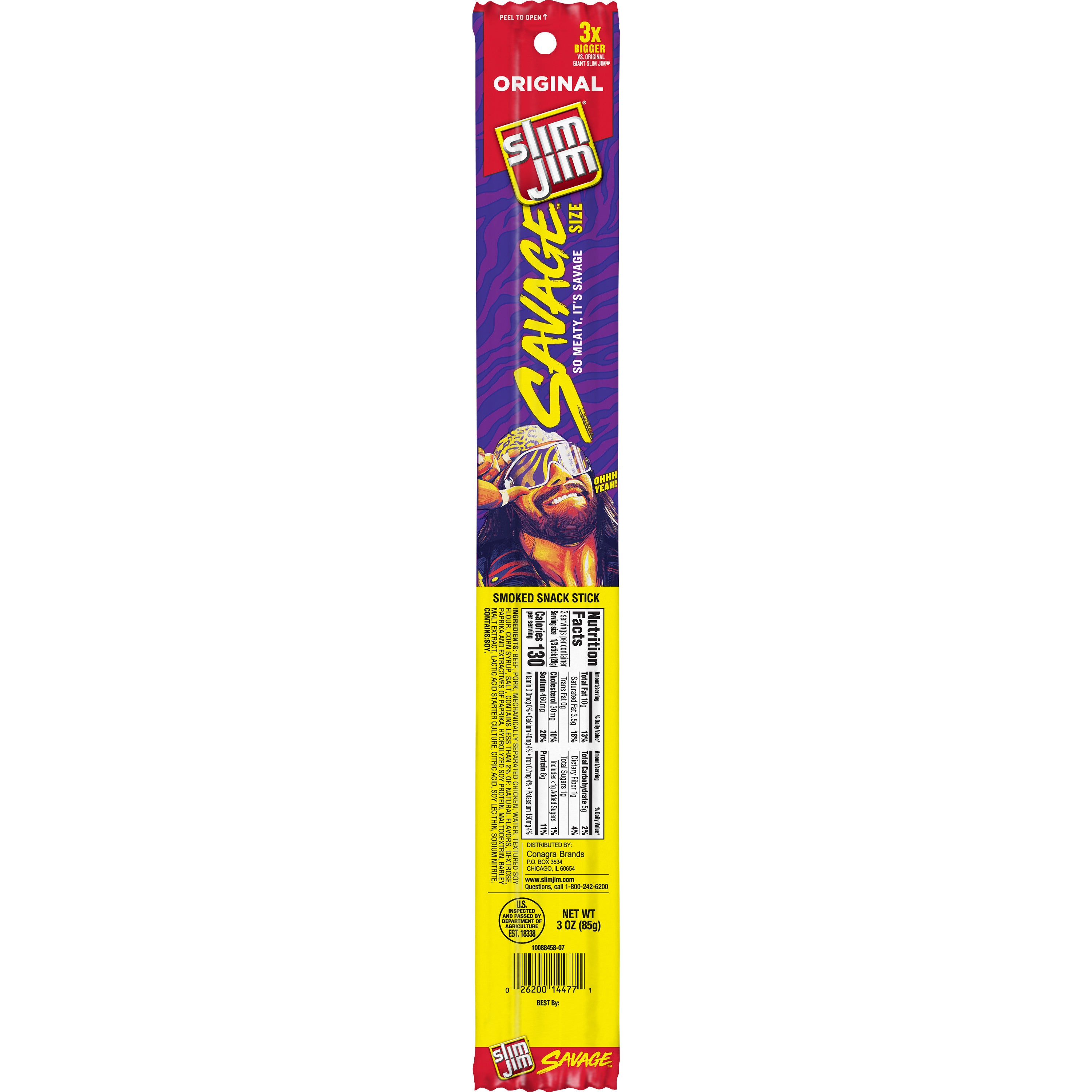 Slim Jim Savage Original Powering Display 3oz  1/36ct