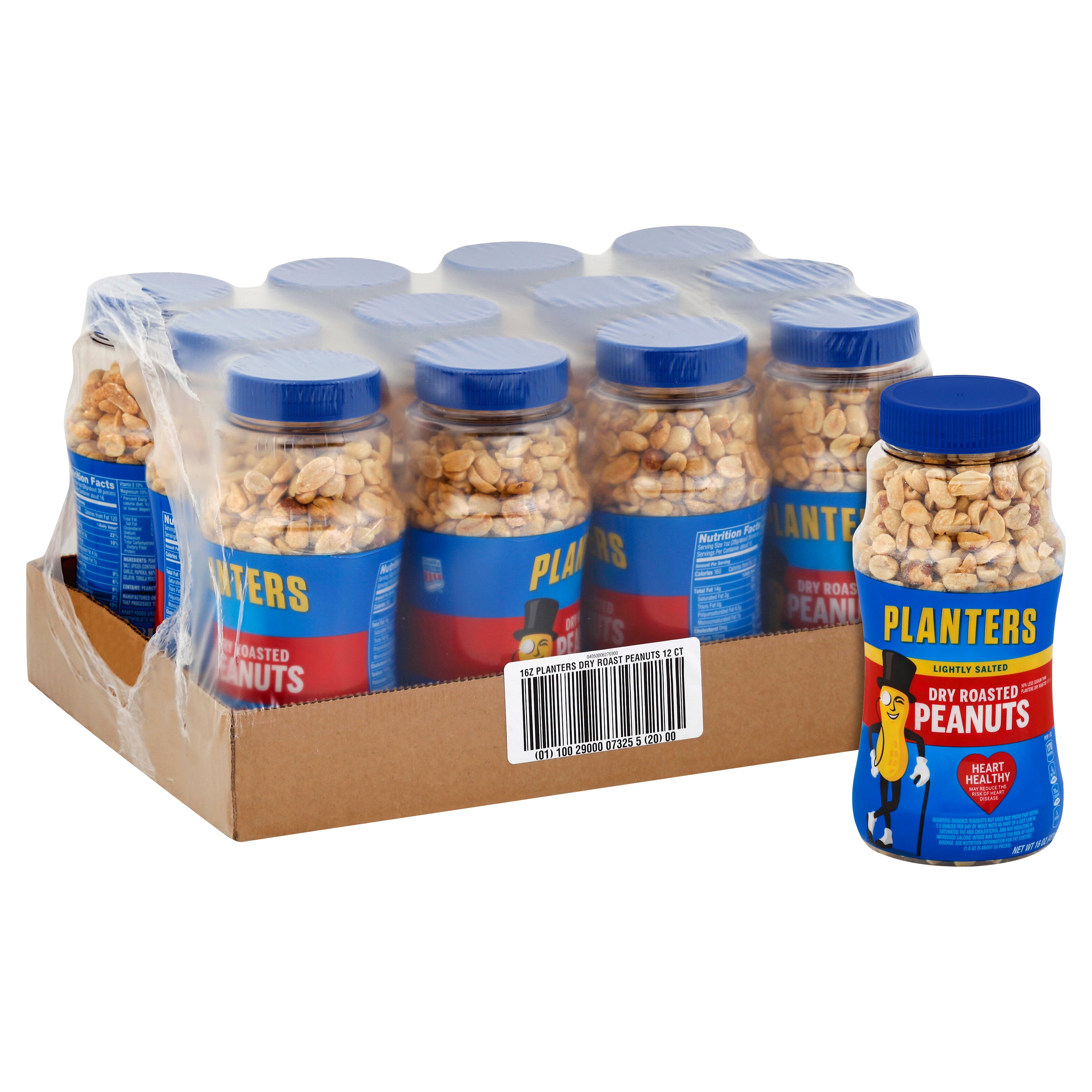 Planters Peanuts Lightly Salted Dry Roasted 12ct 16oz