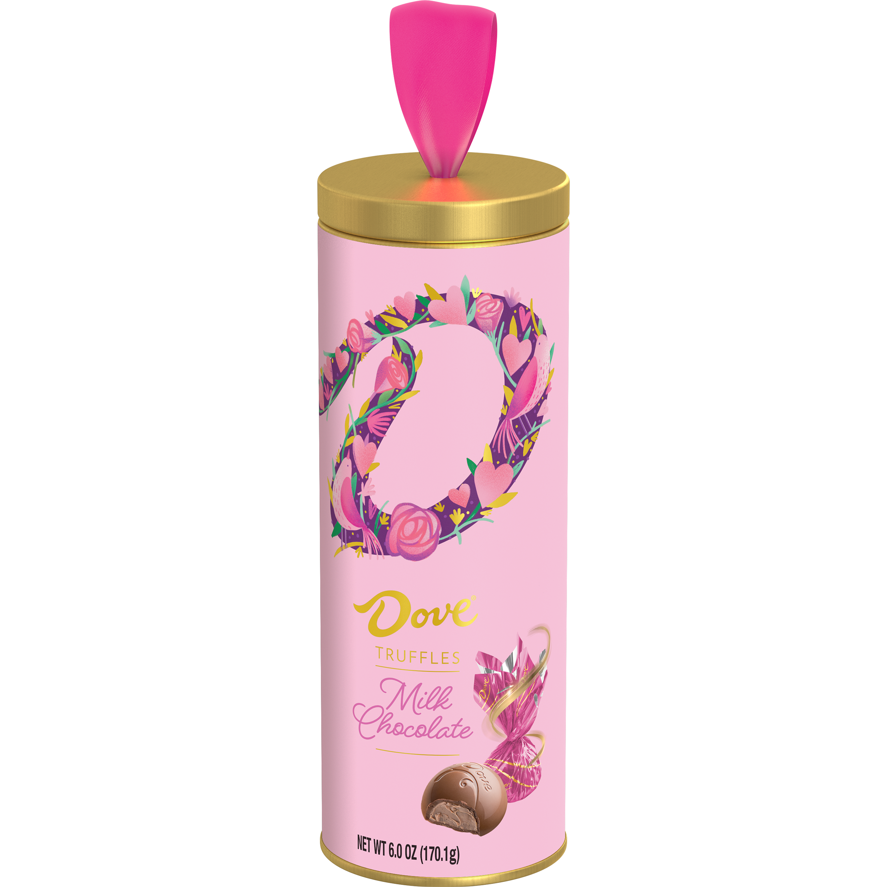 DOVE  MC TRFL TIN TUBE DRC Valentine 6OZ 6CS