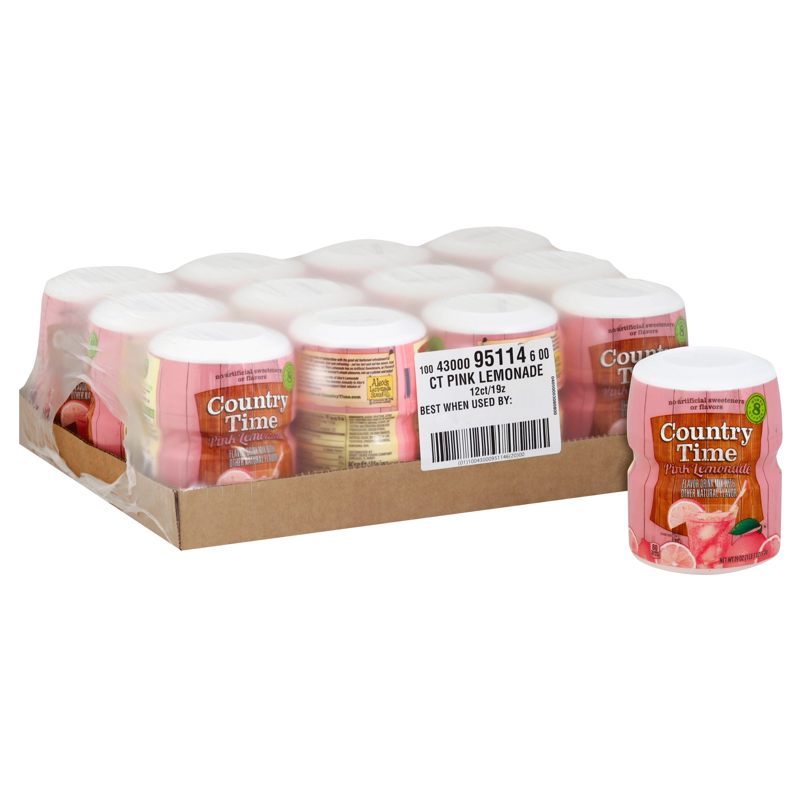 Kraft Beverage Country Time Pink Lemonade 8 Qt 12ct 19oz