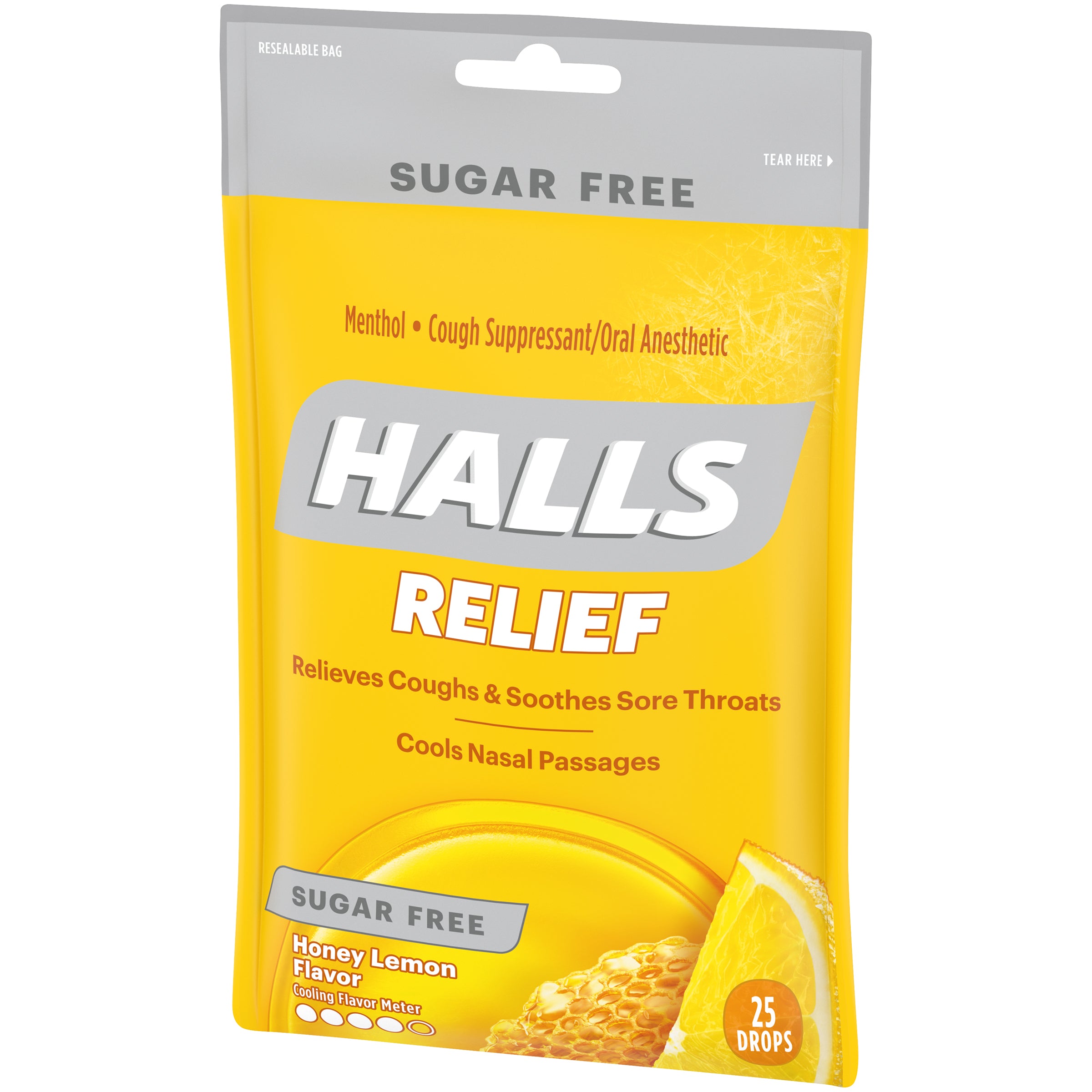 Mondelez Z_Special Order Halls Bags Sugar Free Honey Lemon 25 Piece(s) 4/12ct 25Piece(s)