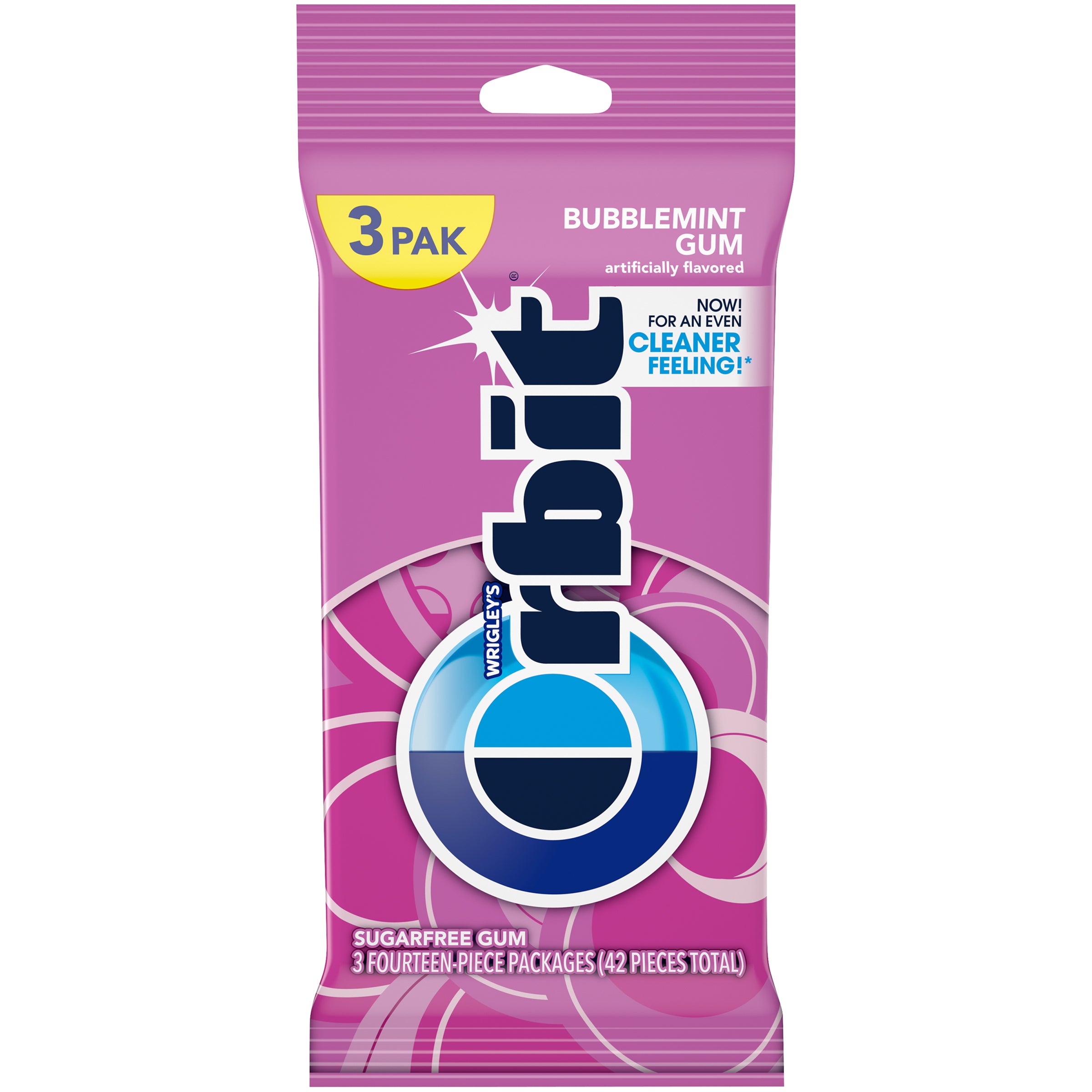 Wrigley Z_Special Order Orbit Gum Bubblemint 3 Pack 20ct