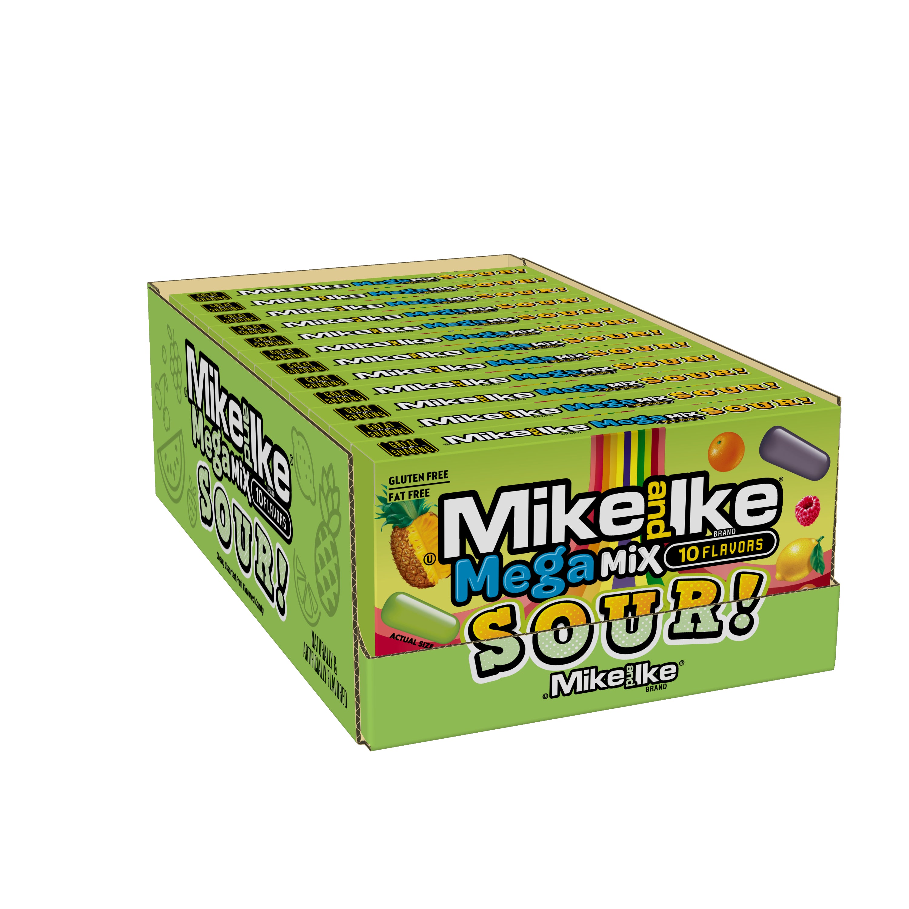 Mike & Ike Theater Boxes Mega Mix Sour 12ct 4.25oz