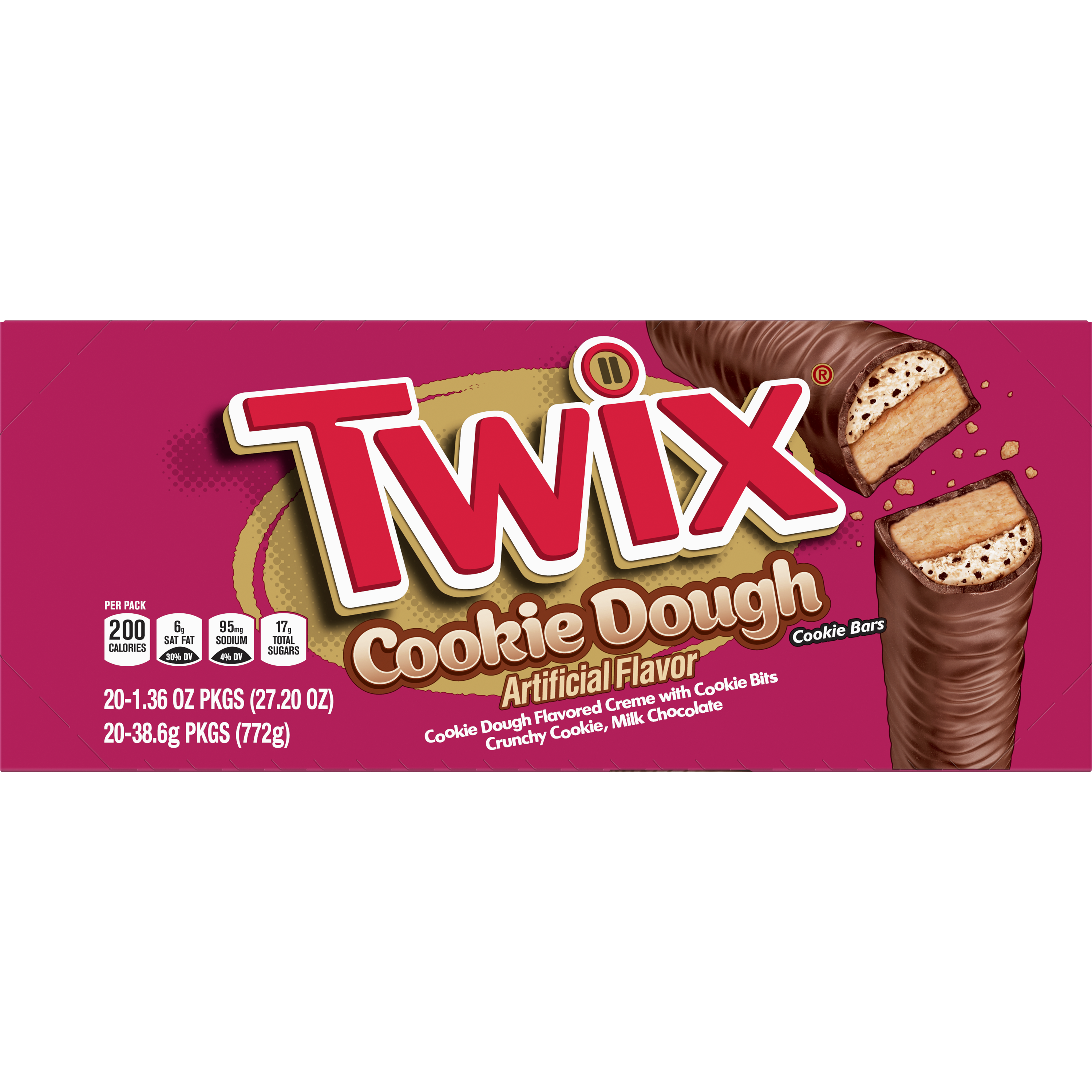 Twix Cookie Dough Single  1.36oz 12/20ct