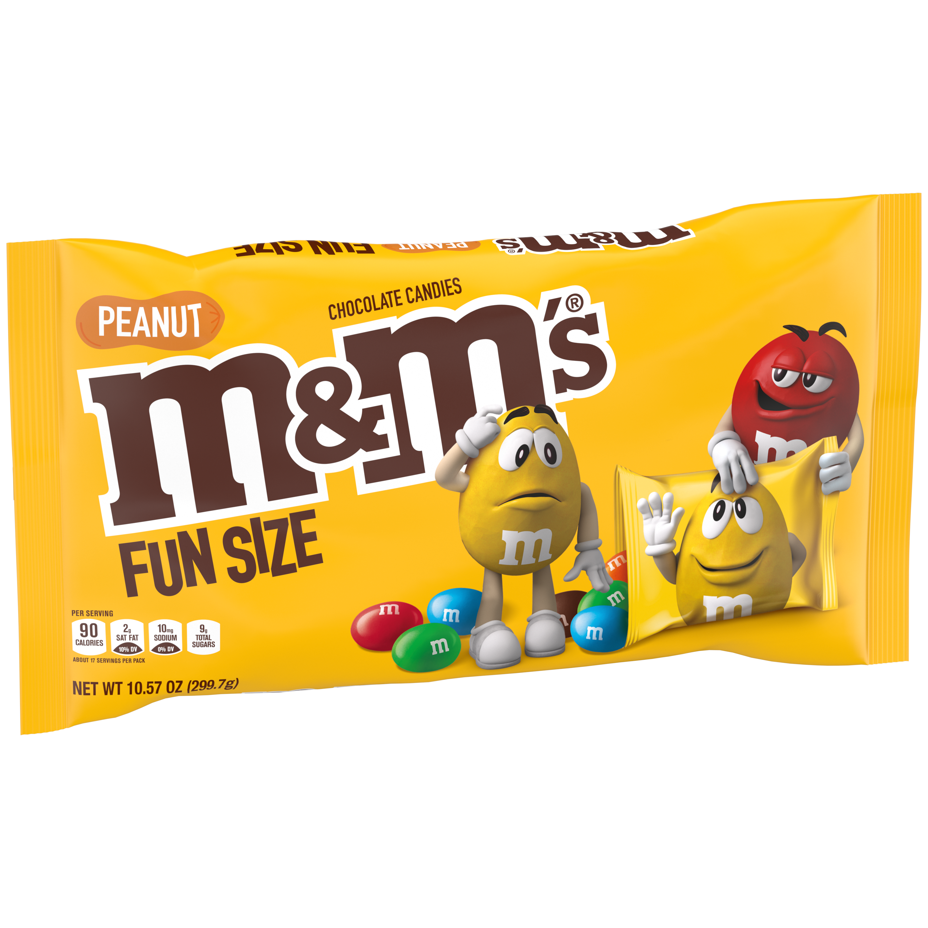 M&M's Peanut Fun Size DRC 10.48oz 1/16ct