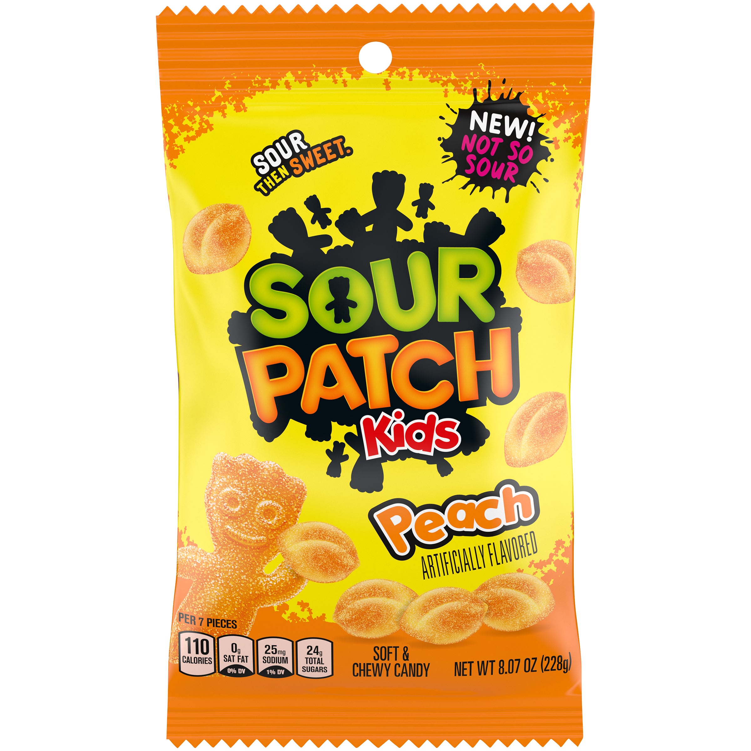 Sour Patch Kids PEACH 8.07oz  PEG BAG 12ct