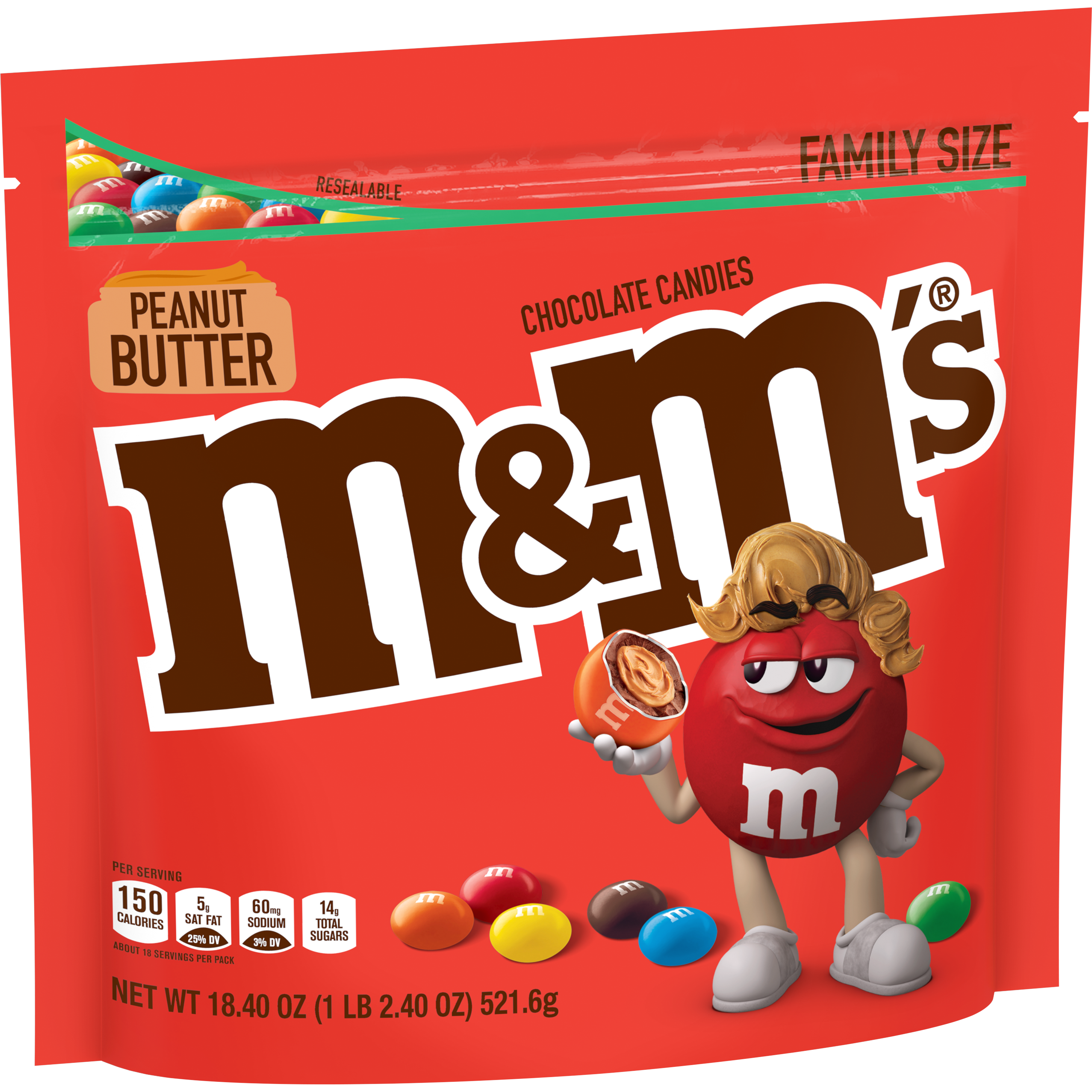 M&M Mars Packaged Goods M&M's Peanut Butter SUP 8ct 17.2oz