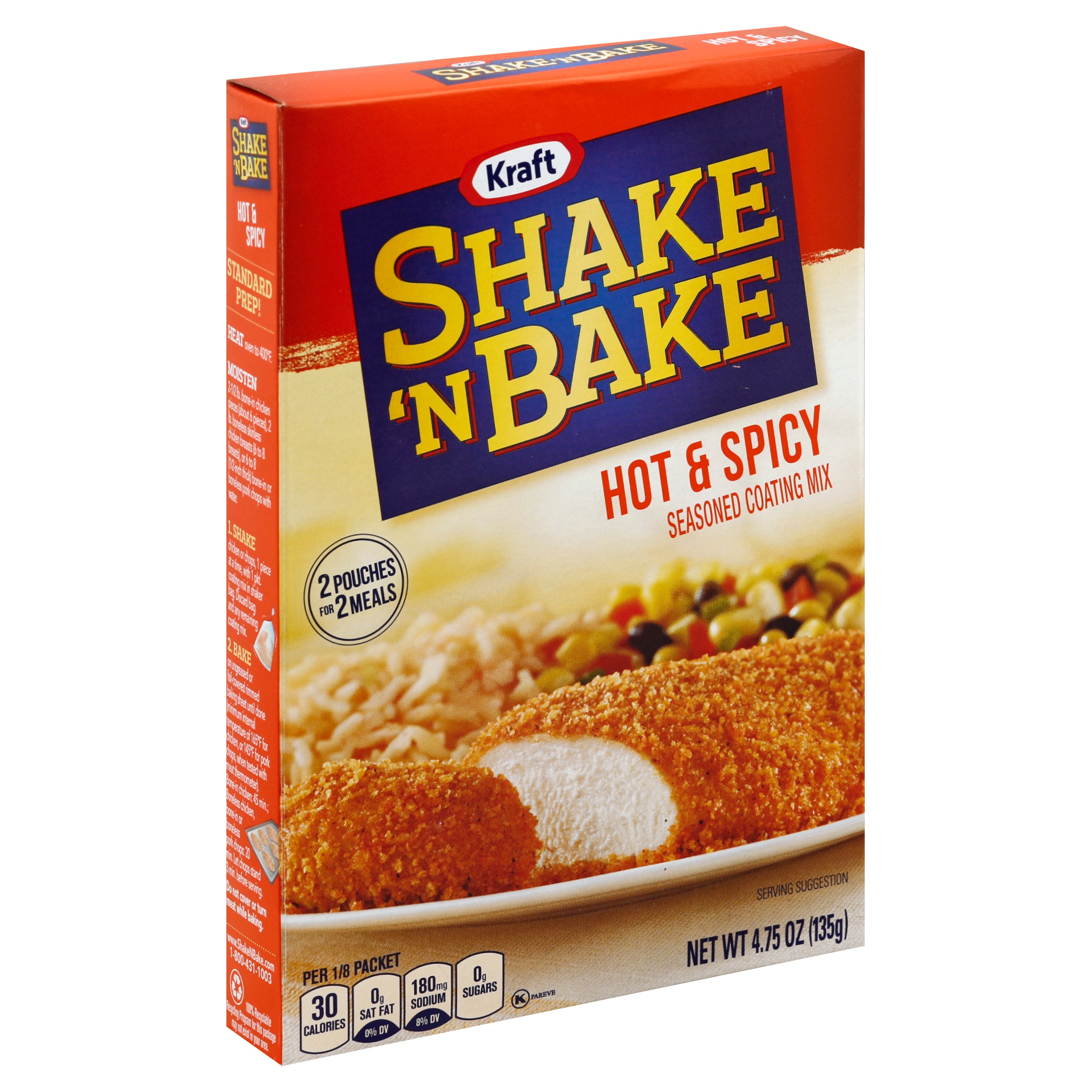 Kraft Grocery Shake N Bake Hot & Spicy 8ct 4.75oz