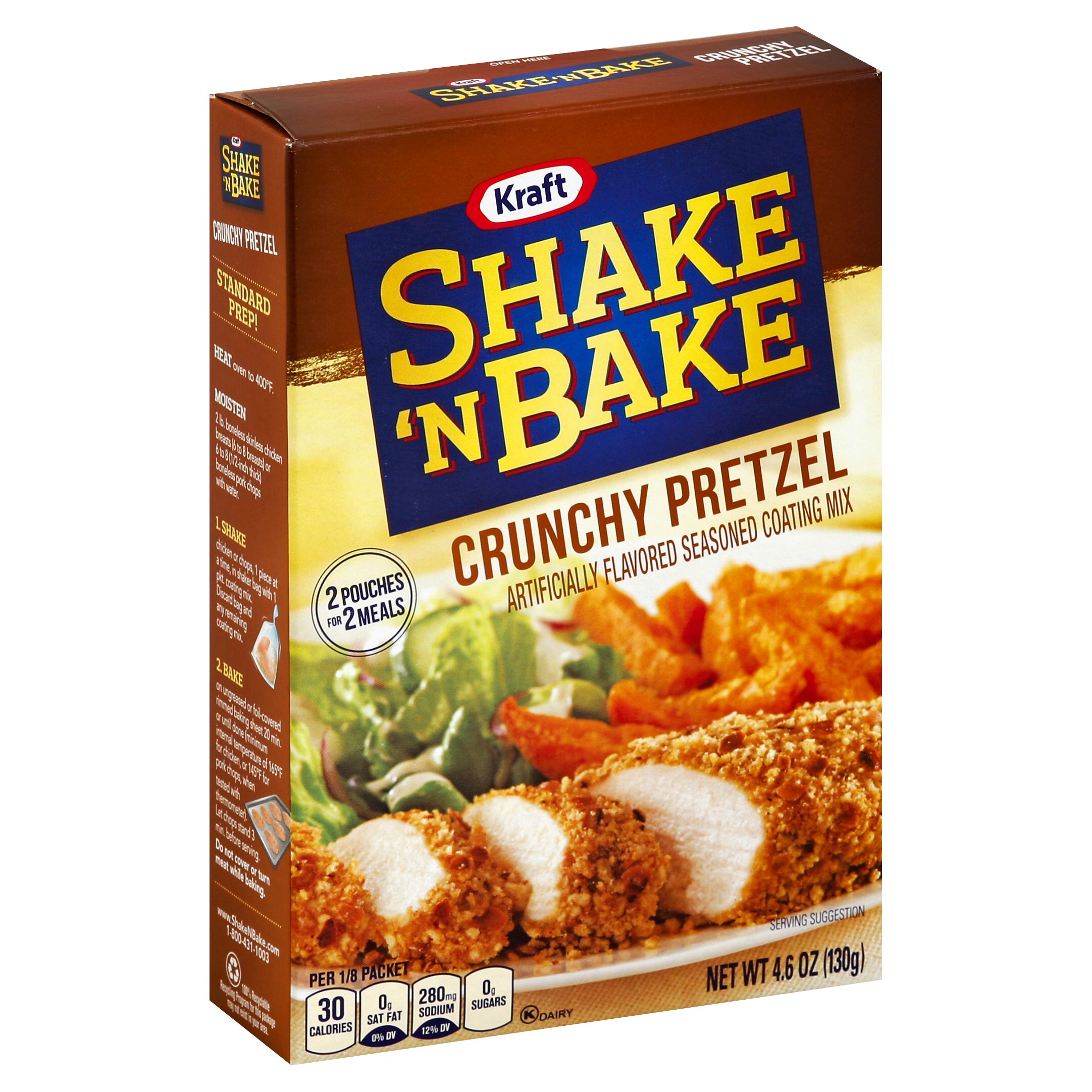 Kraft Grocery Shake N Bake Pretzel 8ct 4.6oz