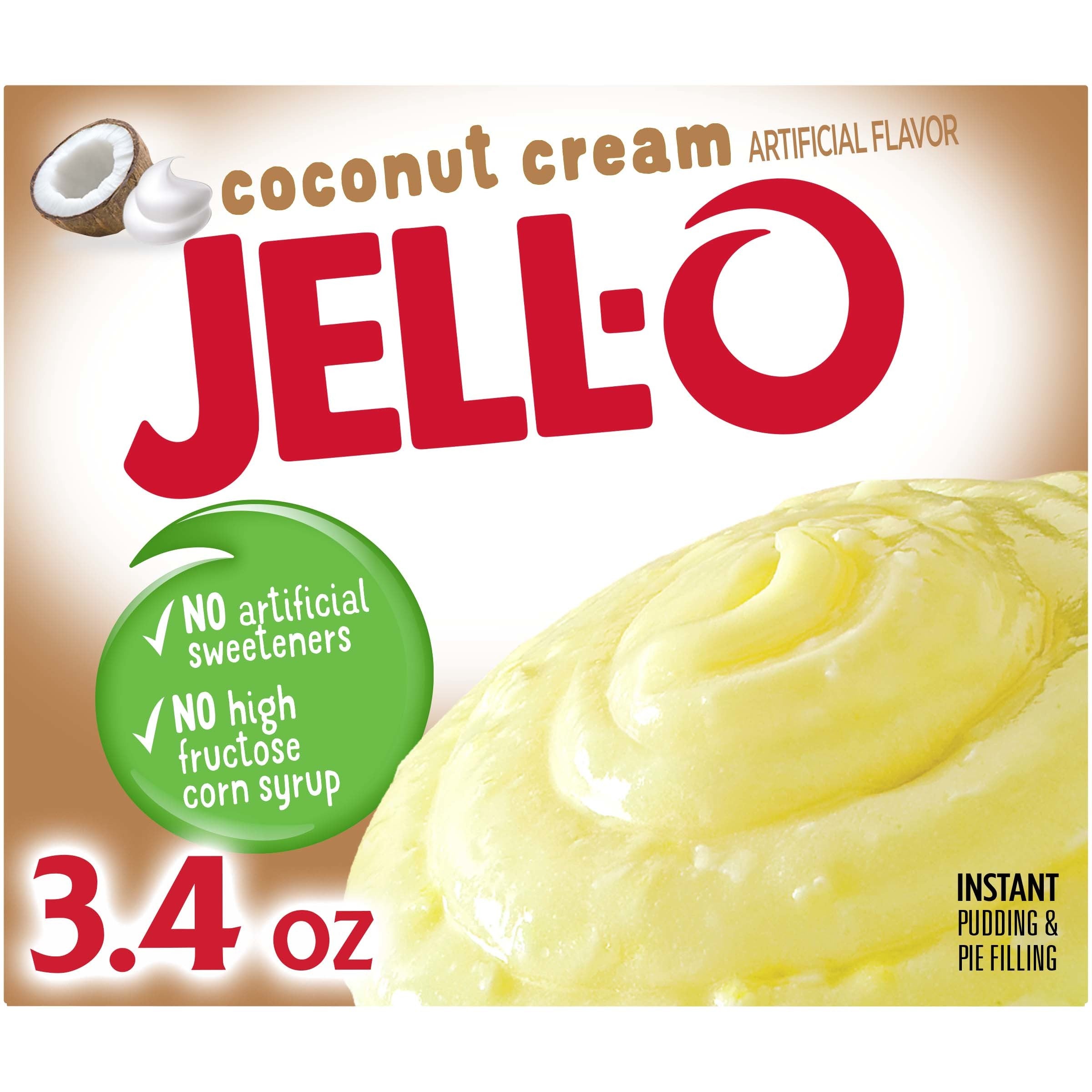 Kraft Grocery Jell-O Instant Pudding Coconut 24ct 3.4oz