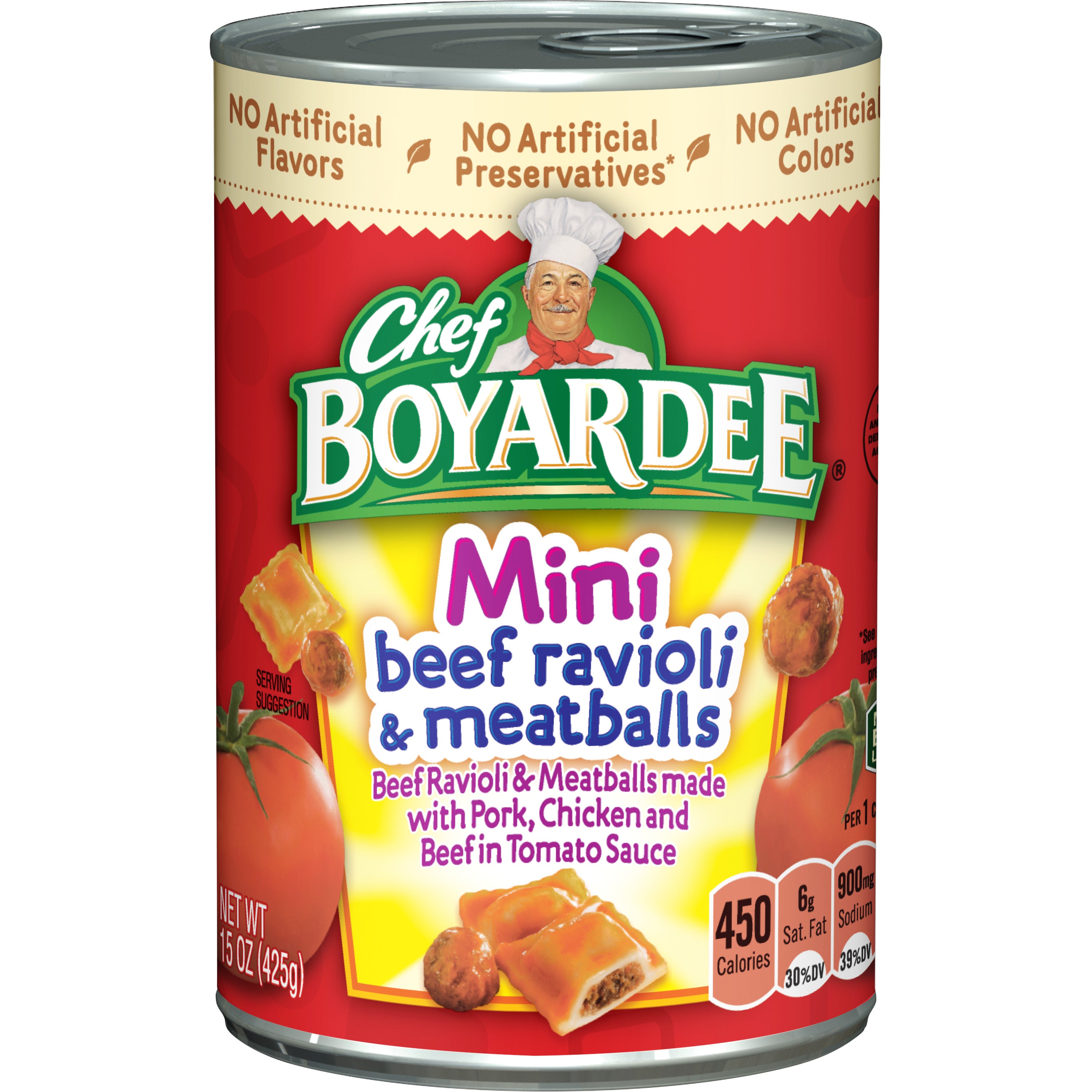 Chef Boy 14-15 Oz Cans Mini Bites Beef Rav w/Mtbls 15oz 1/24ct