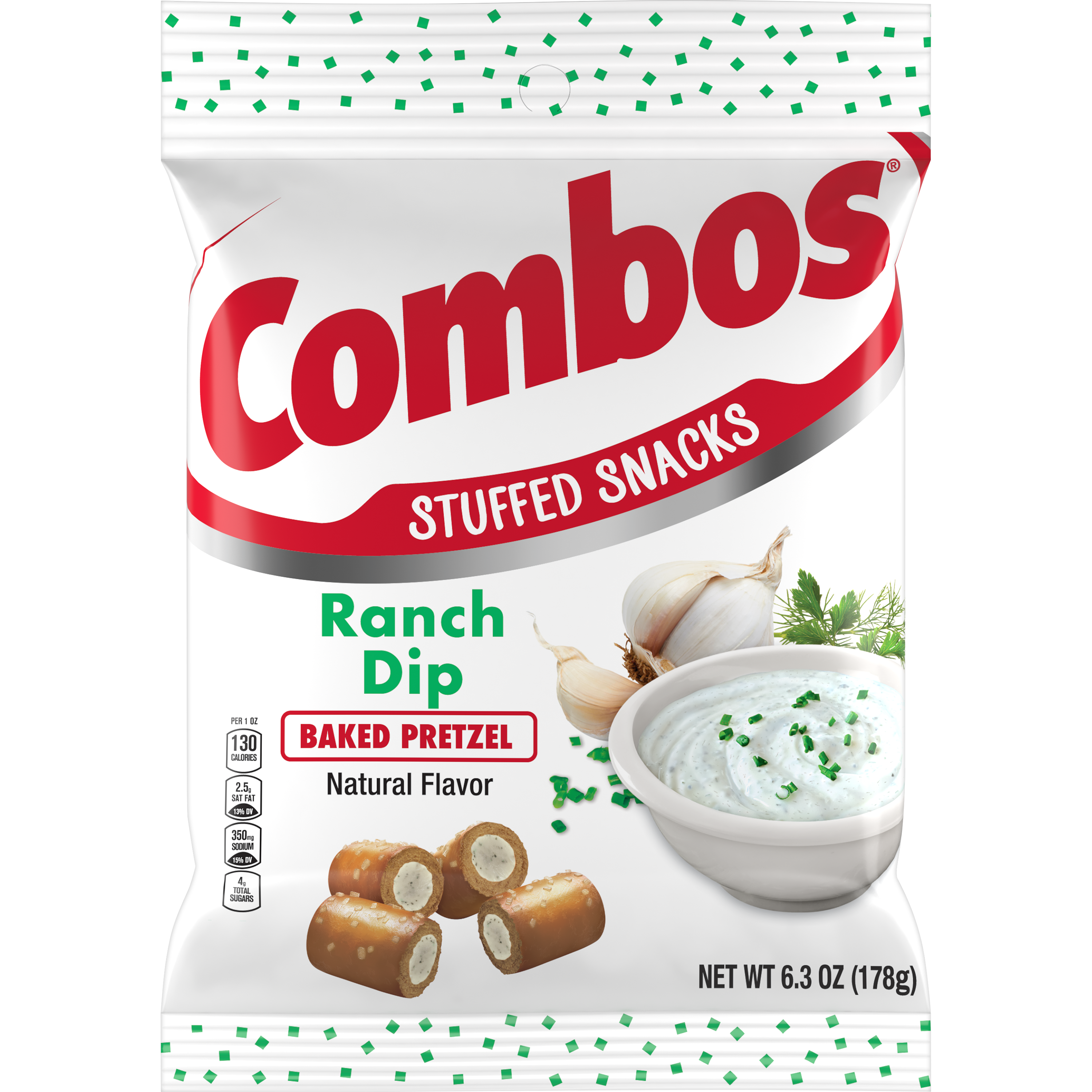 Combos Bag  Ranch Dip Pretzel 6.3oz  1/12ct