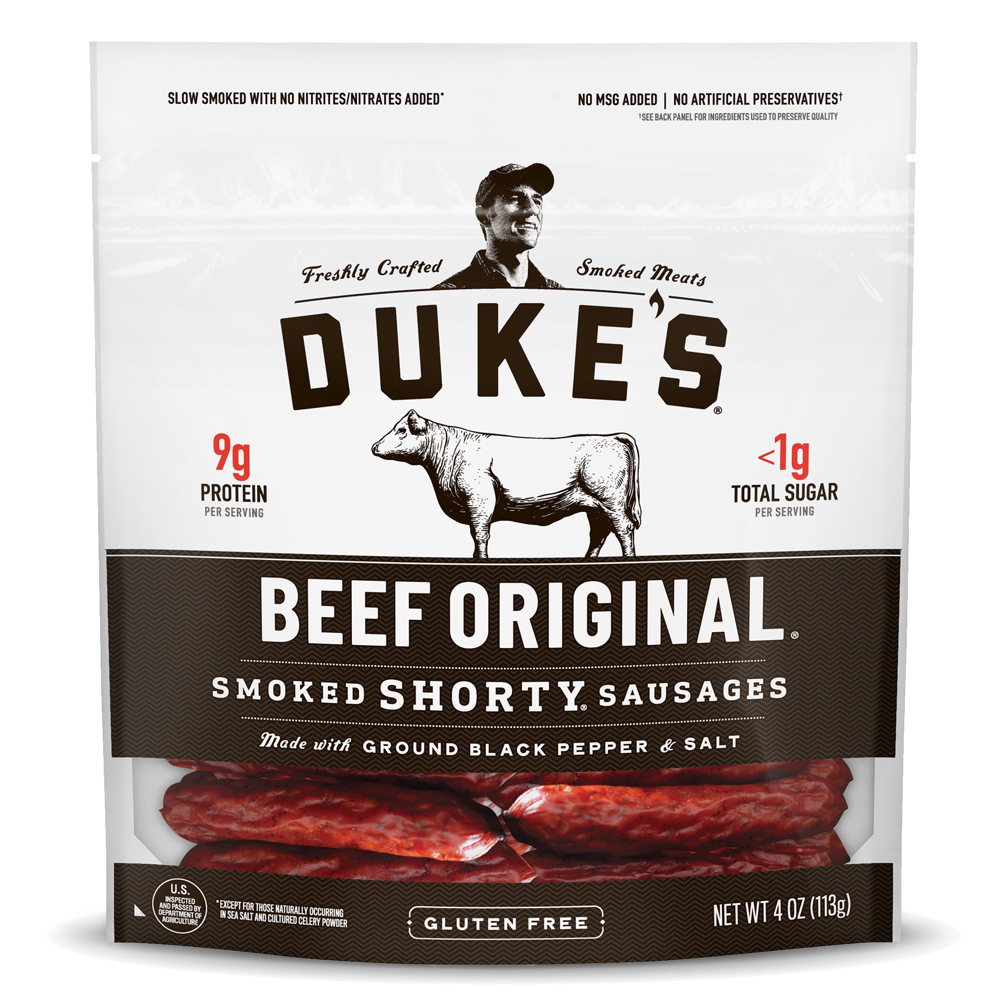 Dukes Shorty Beef Sausage 4oz   1/8ct