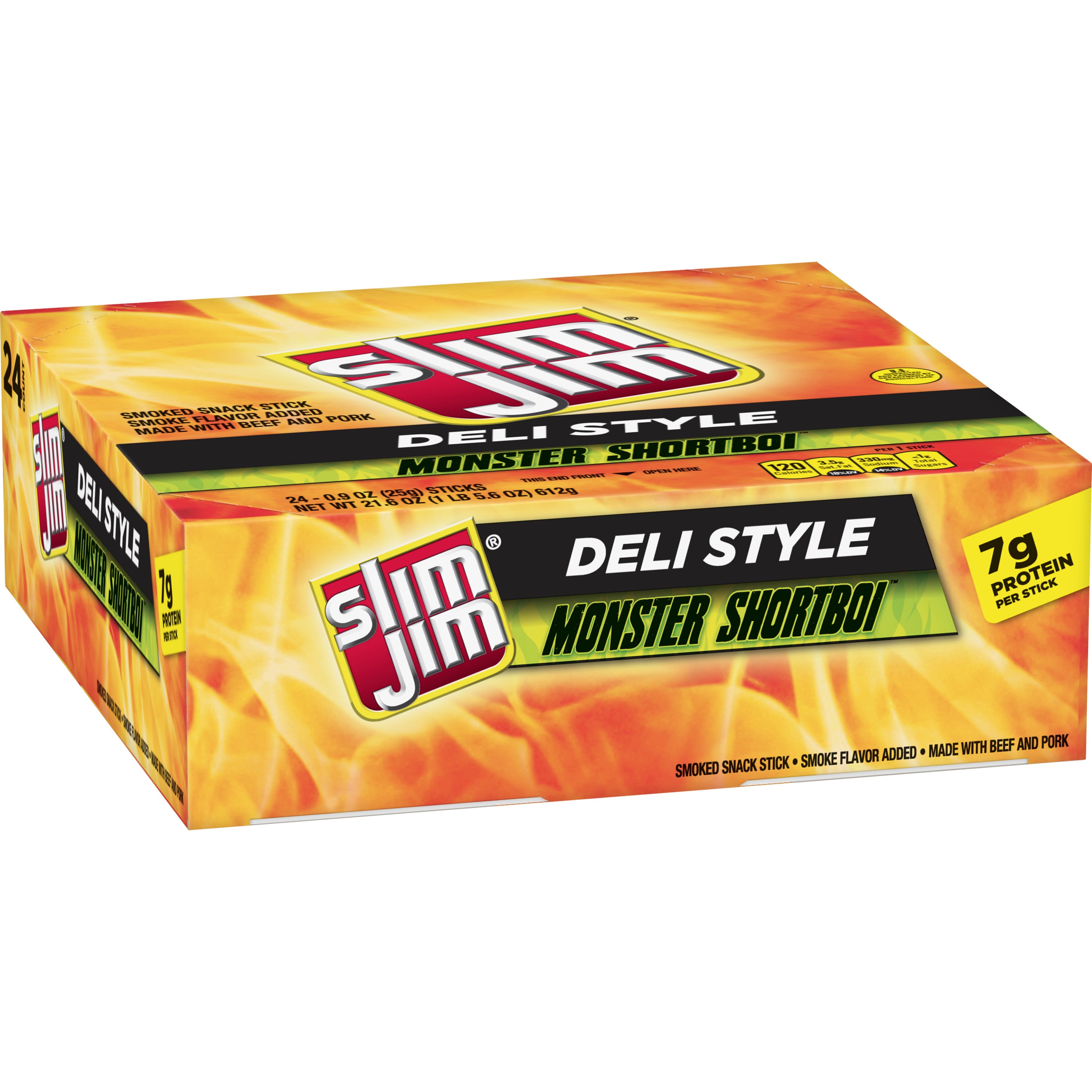 Slim Jim Monster Shortboi Deli Style   6/24/.8 Oz.