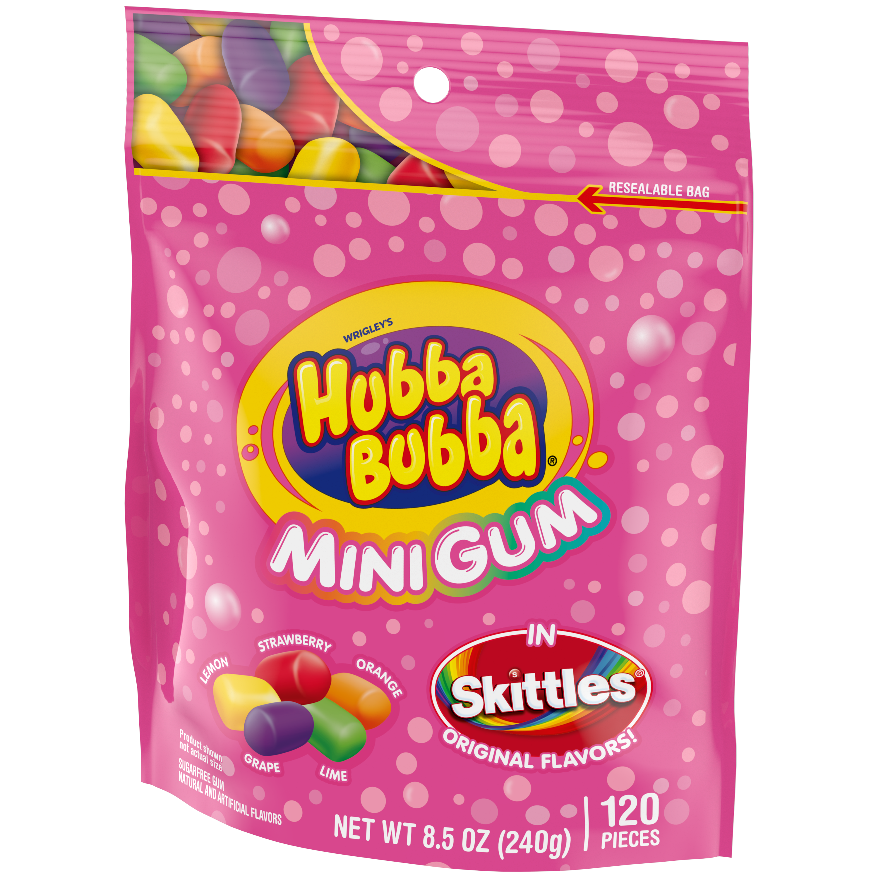 Hubba Bubba S.F. Skittles Gum SUP 8.5oz 1/8ct