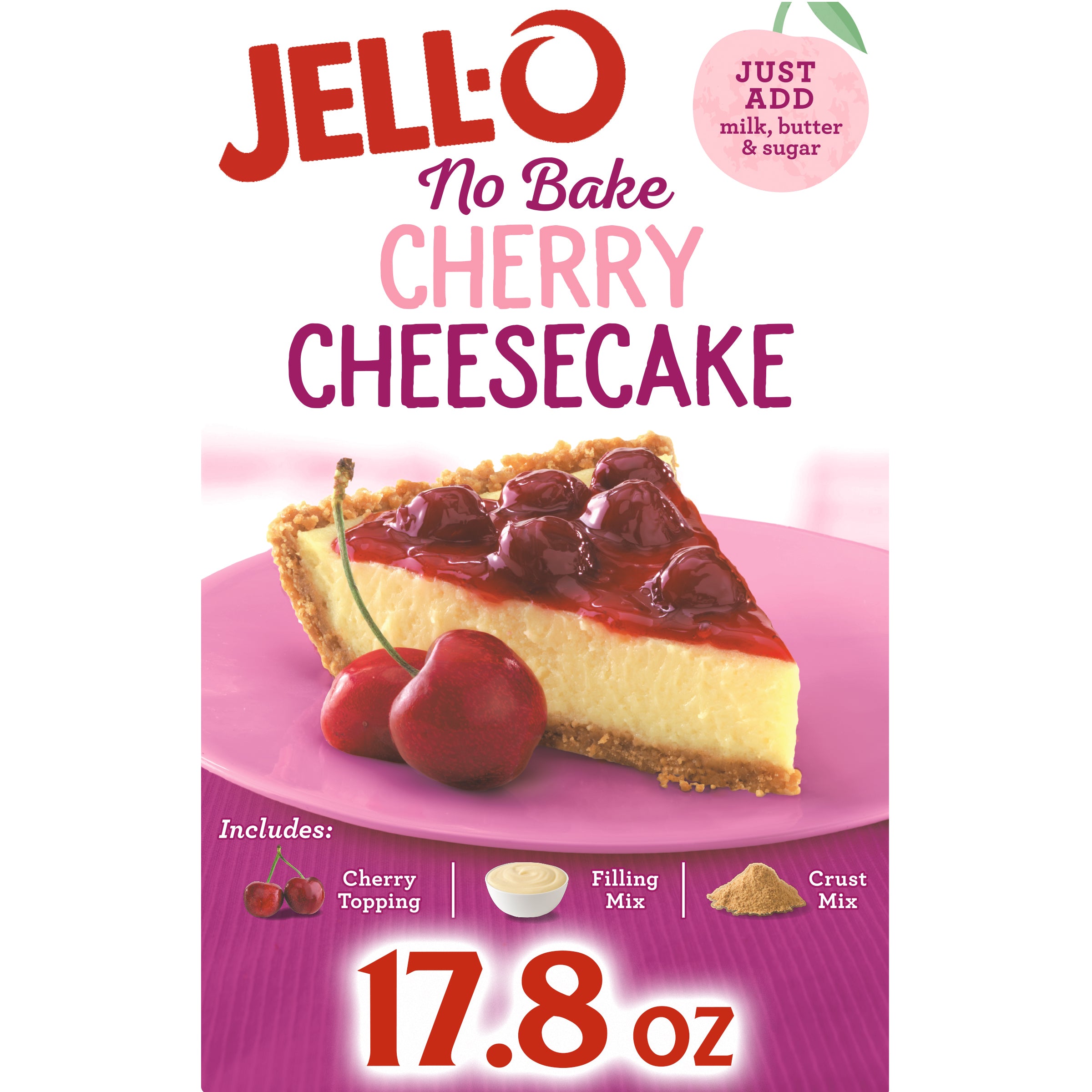 Kraft Jell-O No Bake Cherry 6ct 17.8oz