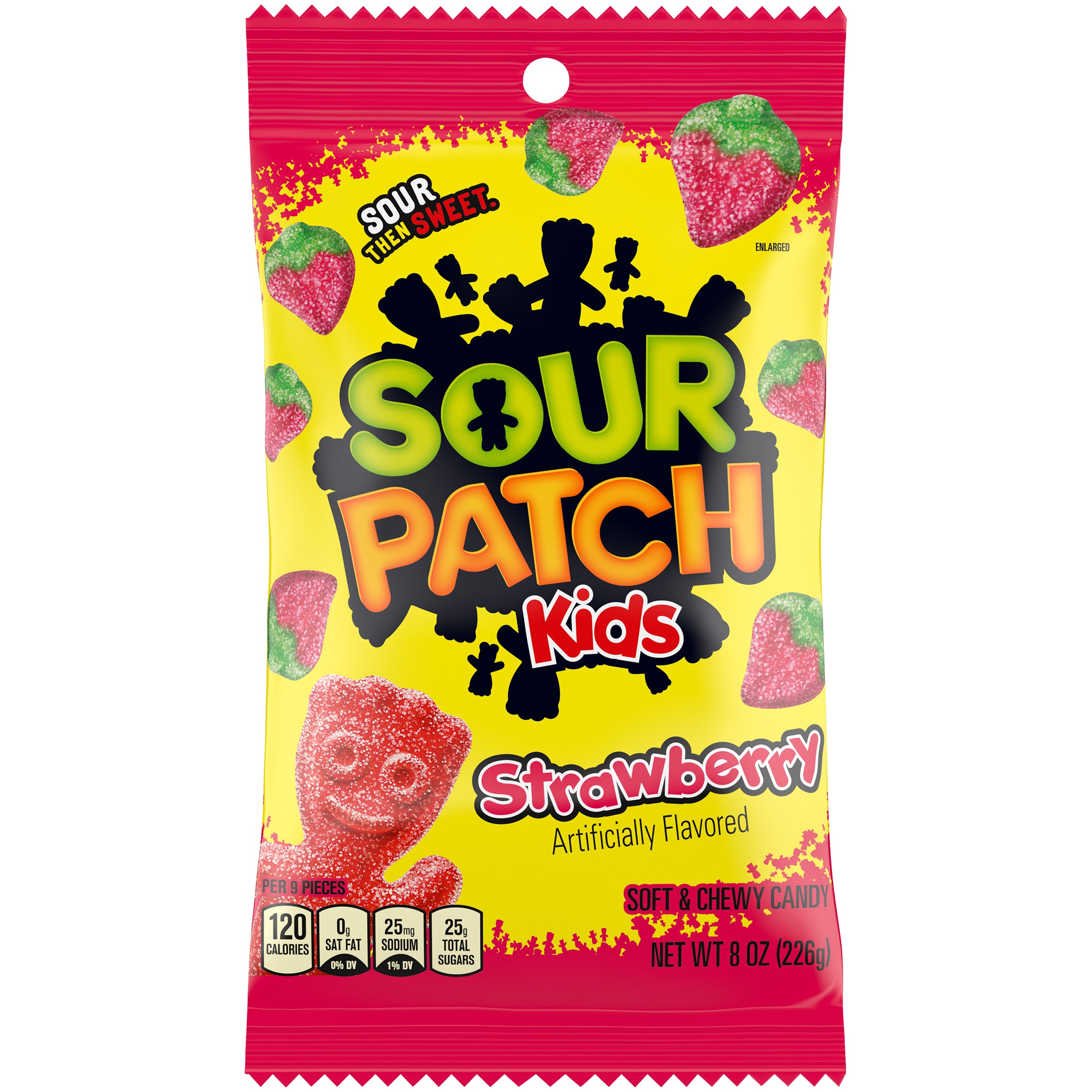 Sour Patch Kids STRAWBERRY 8oz PEG BAG 12