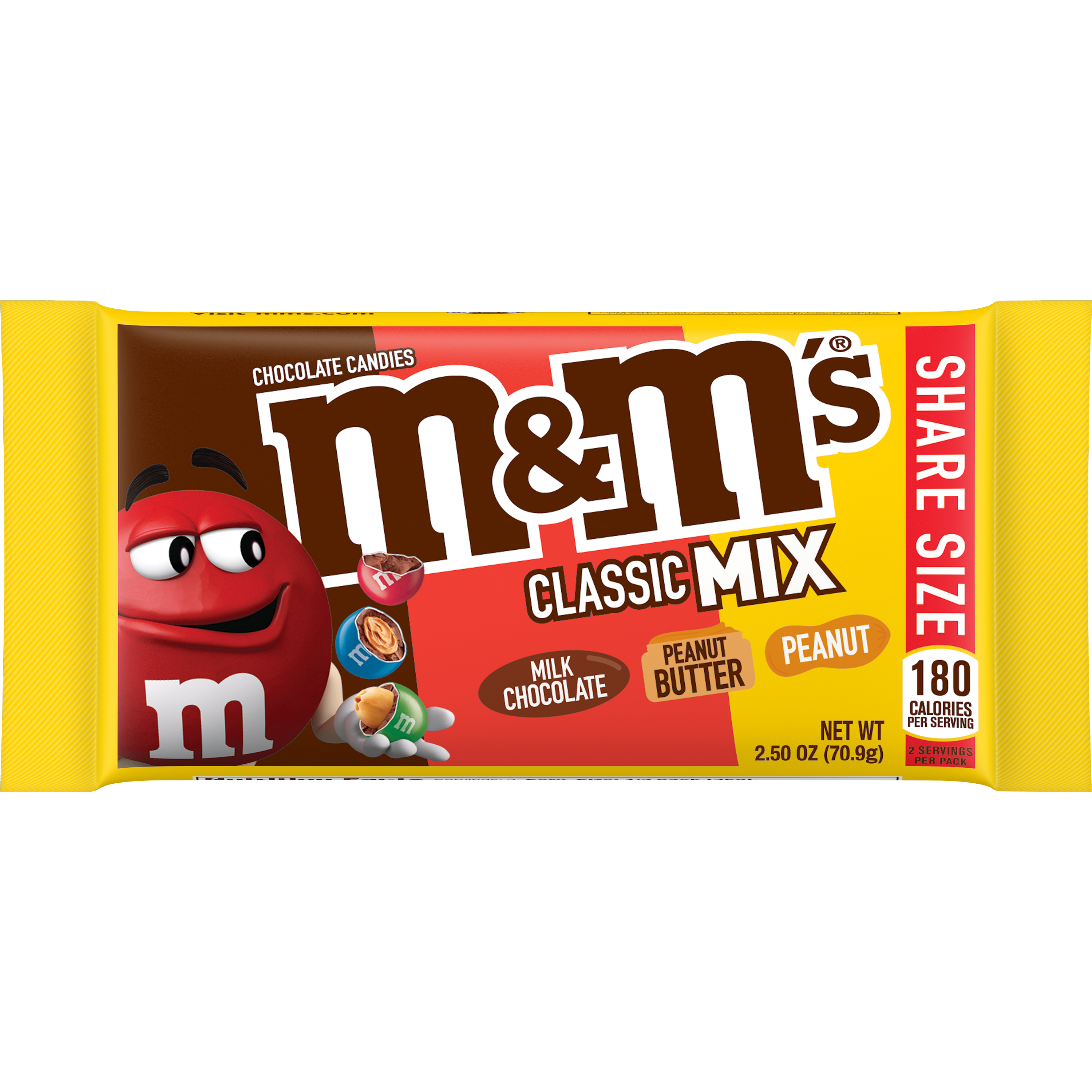 M&M King Size Bag Classic Mix  2.5oz 6/18ct